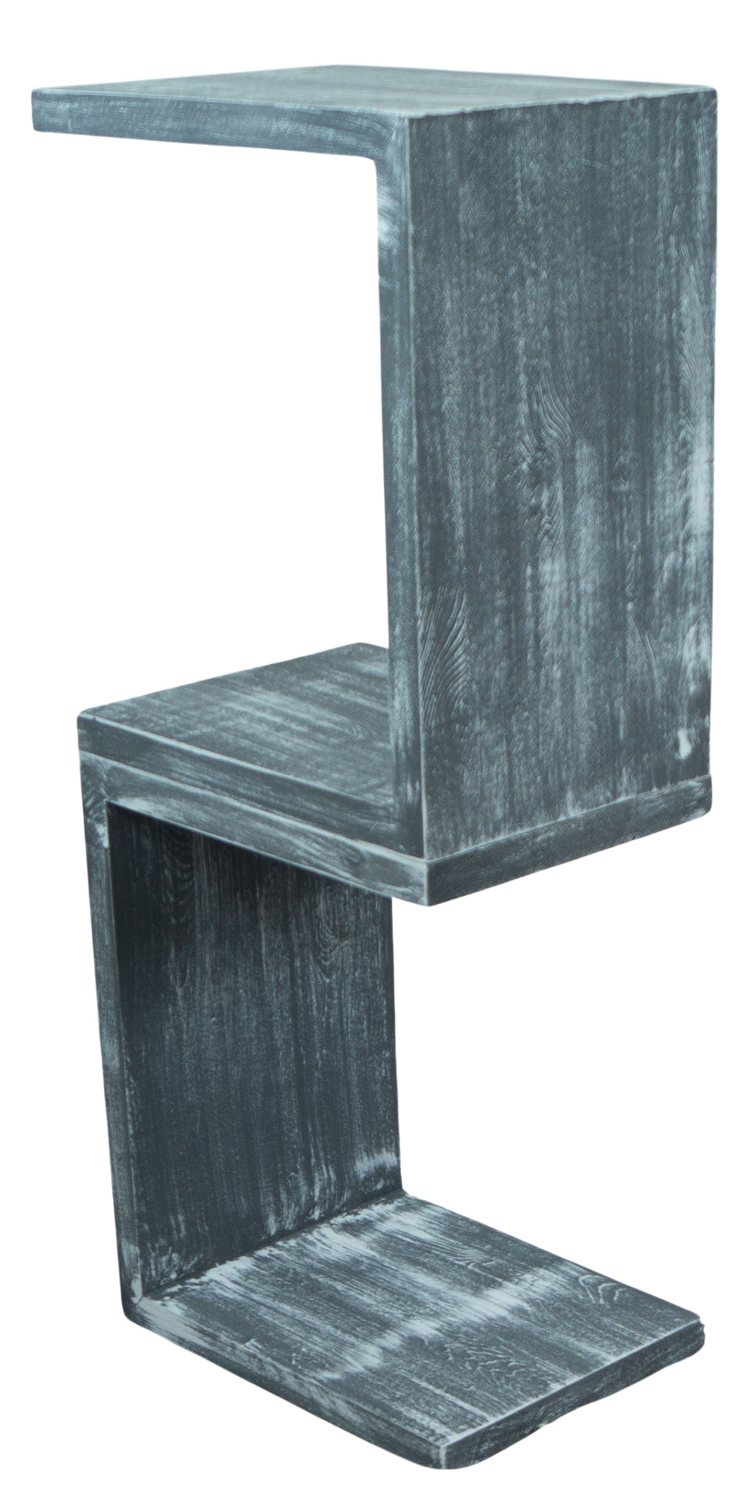 Beistelltisch 50x40x30m Sitzhocker in shabby schwarz