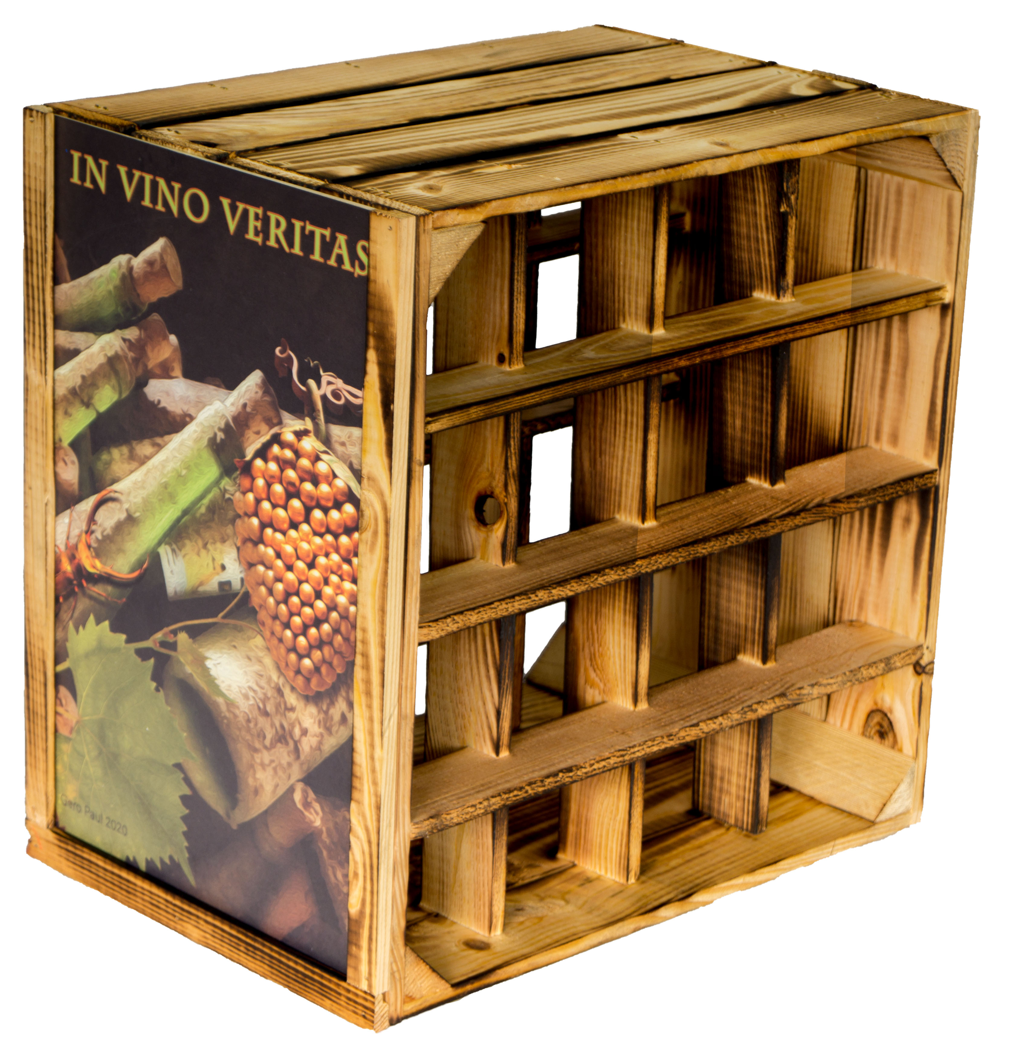 Weinregal "16er" geflammt In Vino Veritas