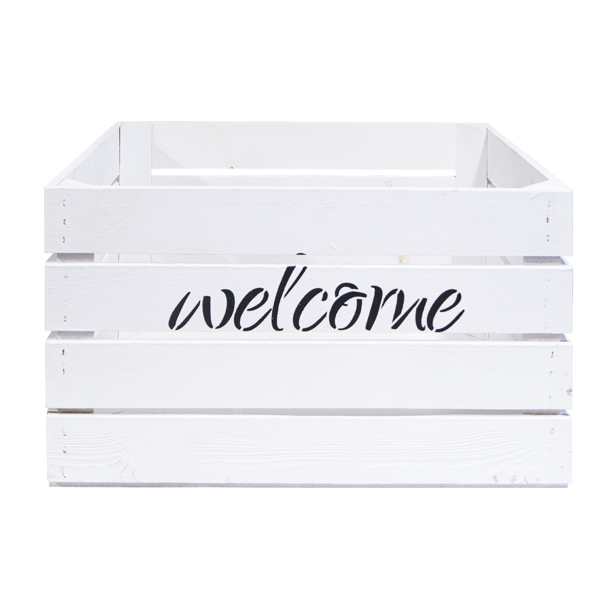 Obstkiste Welcome Welcome Weiss