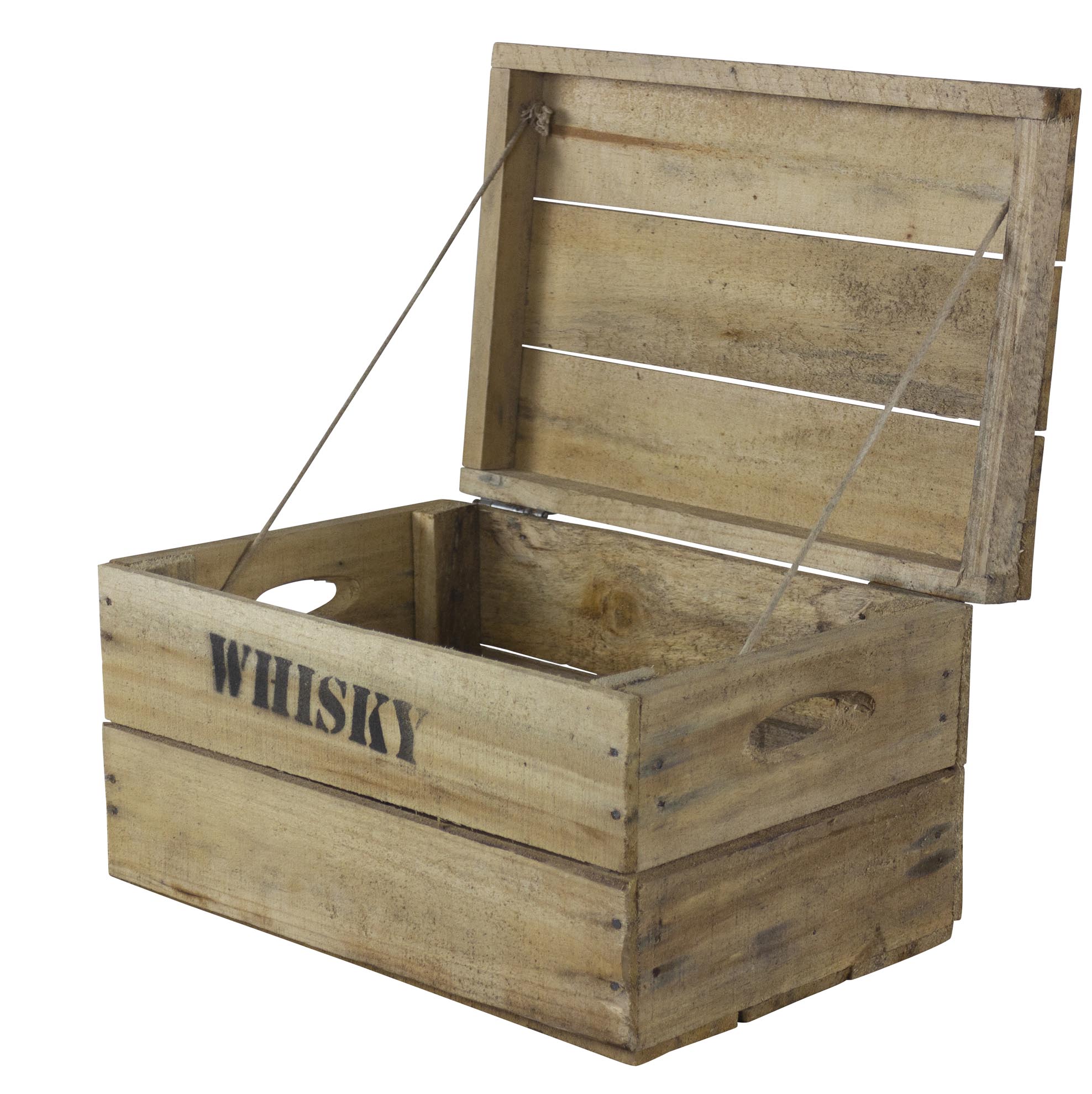 alte Holztruhe Whisky mt Deckel in verschiedenen Grössen