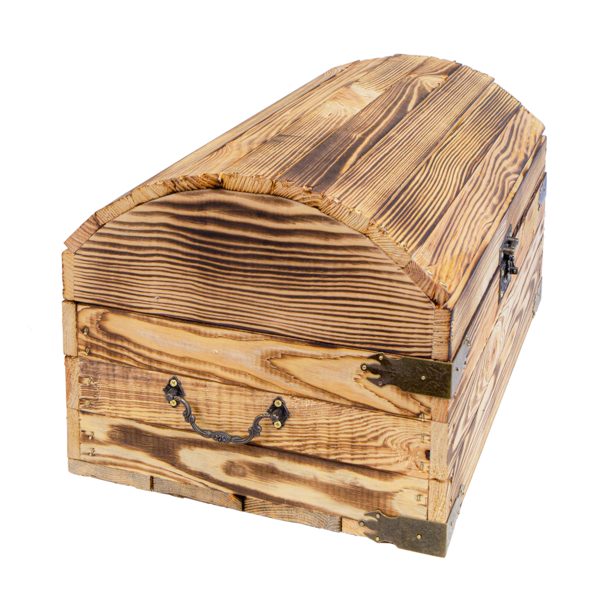 Holztruhe Piet geflammt 41×26×24 cm – rustikaler Stauraum mit Charakter