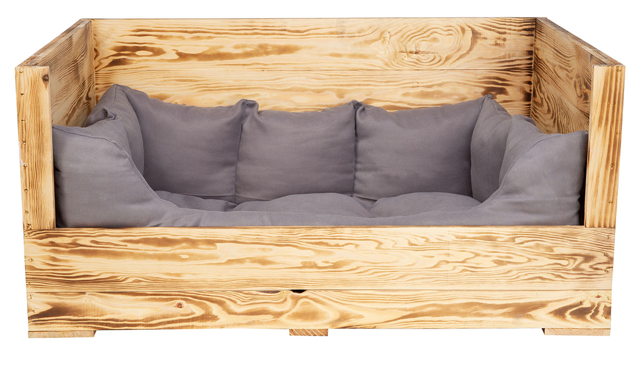 Hundebett Balu geflammt mit Kissen 90x57x45cm