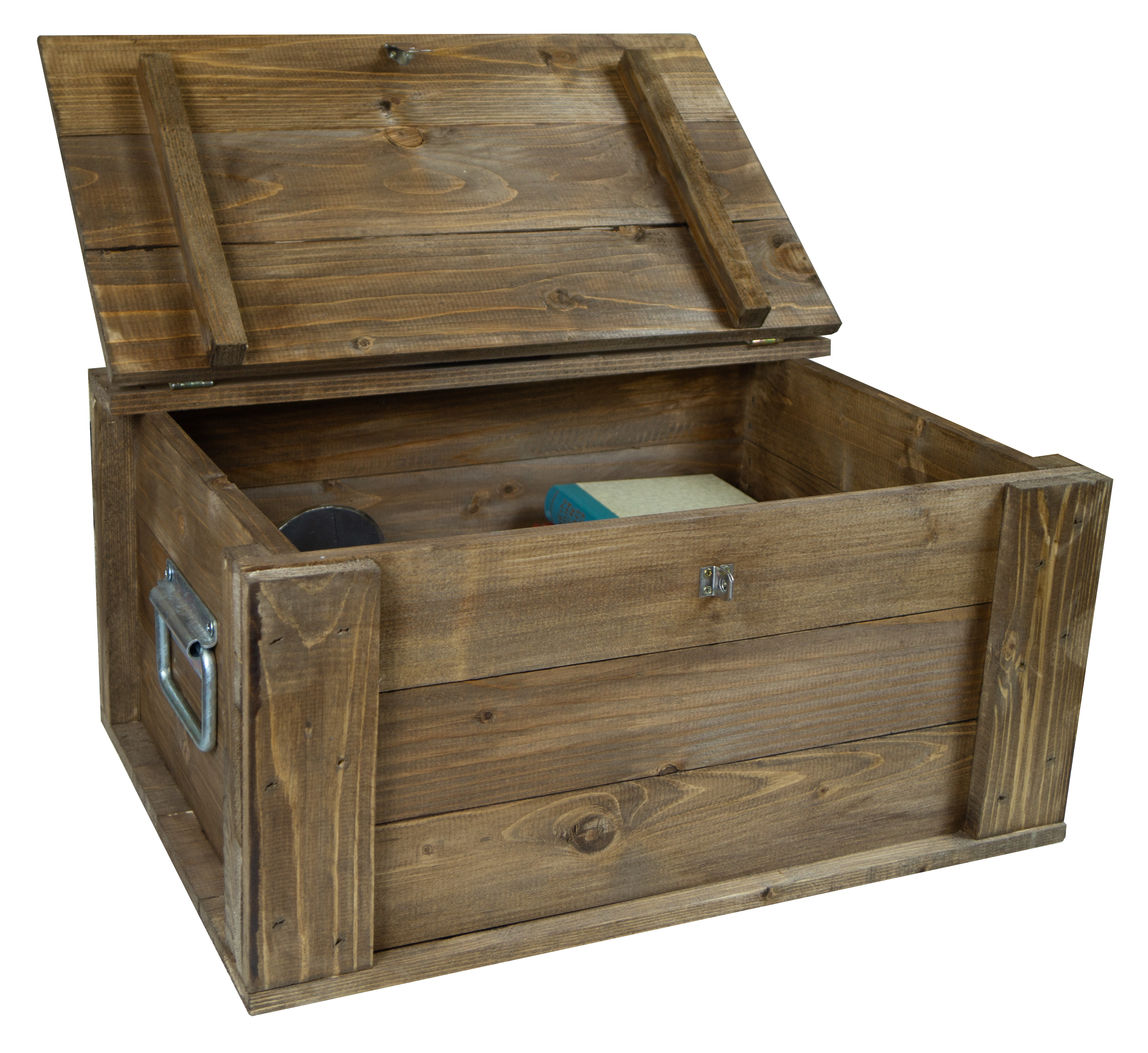 Truhe Hugo braun mit Deckel  50 x 36 x 26cm