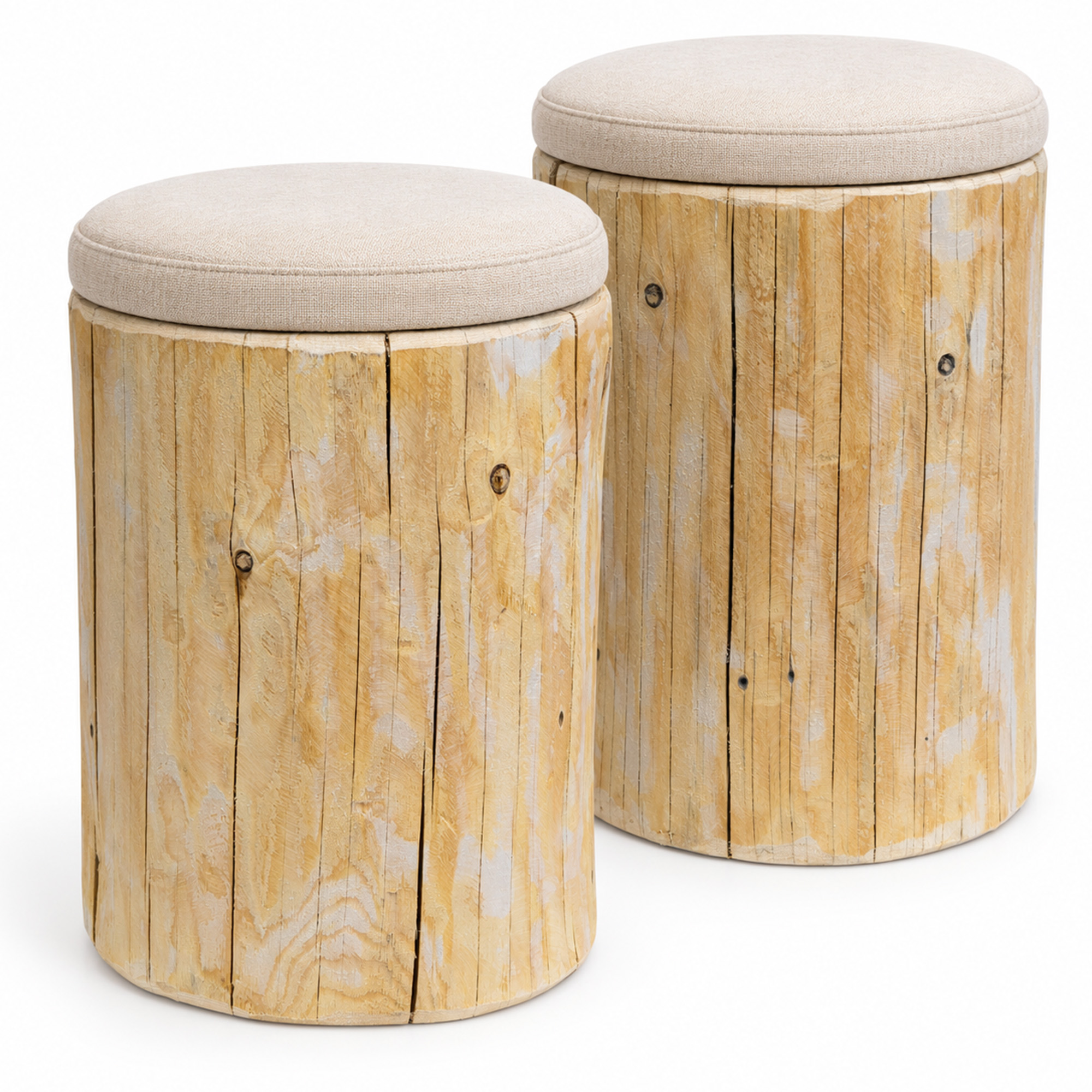 Holzstamm Sitzhocker gehobelt Durchmesser ca 28-30cm