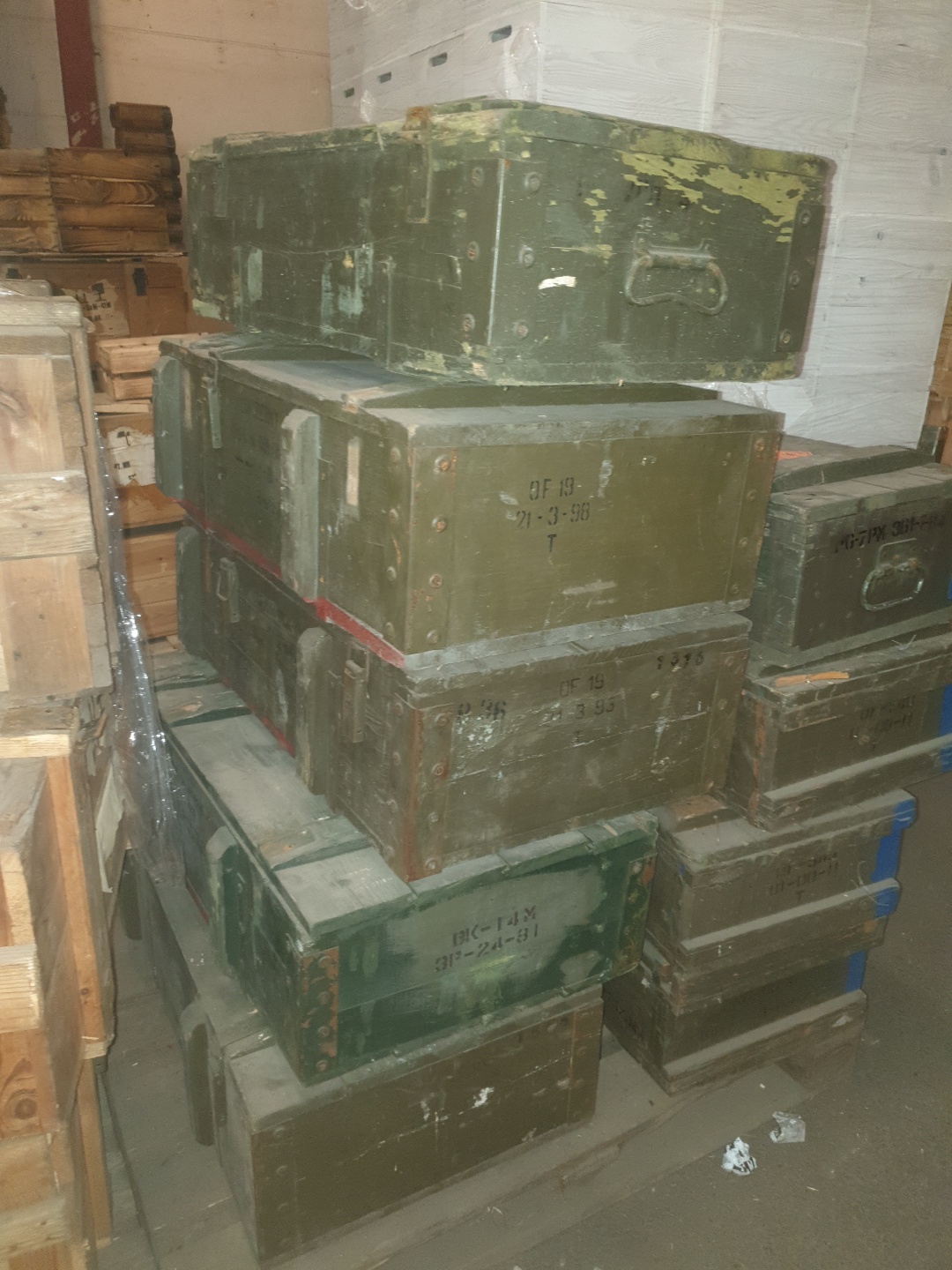Boîte de munitions ad81 ! ! b ware ! !! Boîte de rangement boîte militaire boîte à munitions