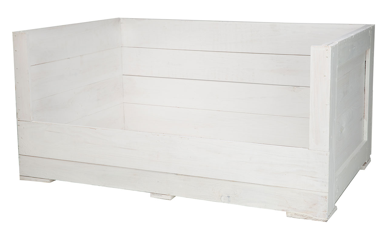 XXL Hundebett Balu weiß  mit Kissen 115x54x40,5cm