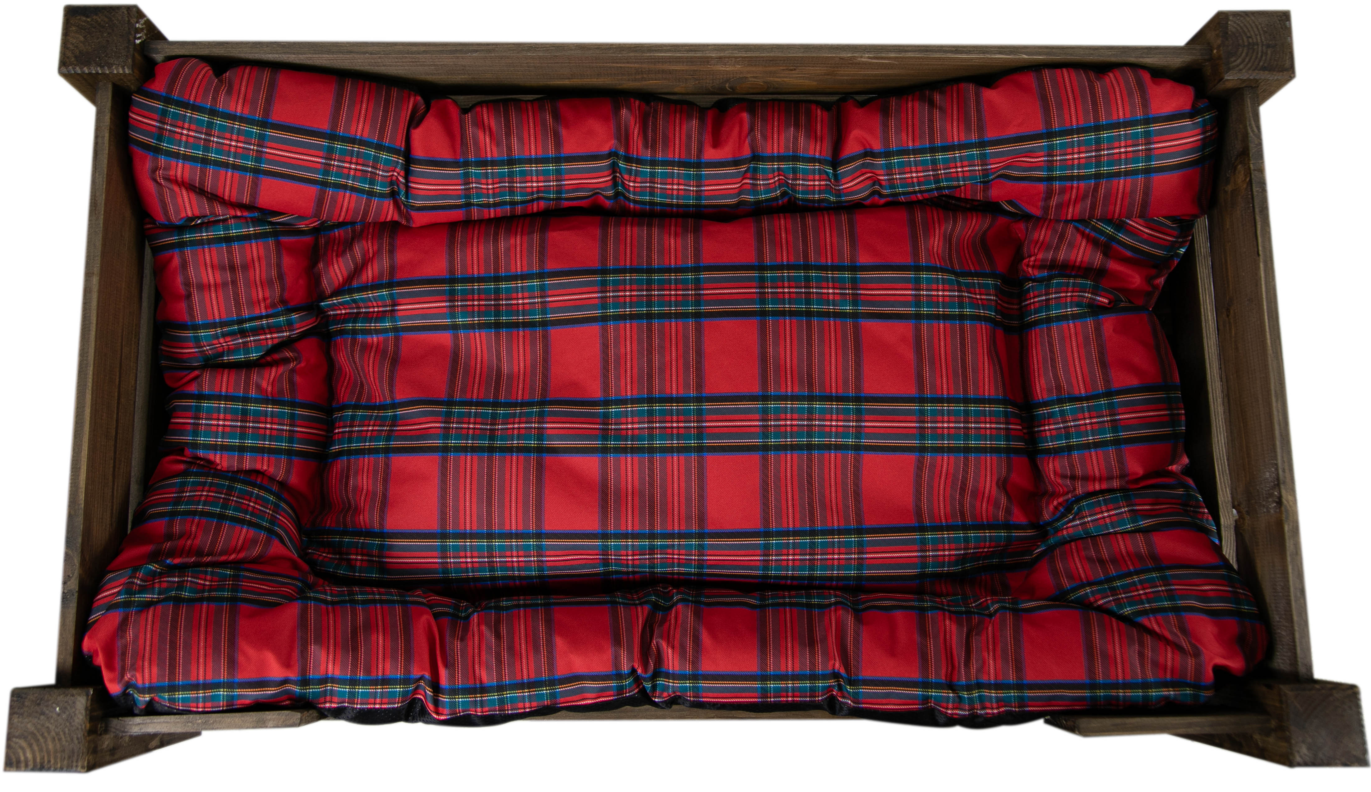 Hundebett Winston XXL Palsiander  mit Füssen  mit Kissen grau 100x60x25cm