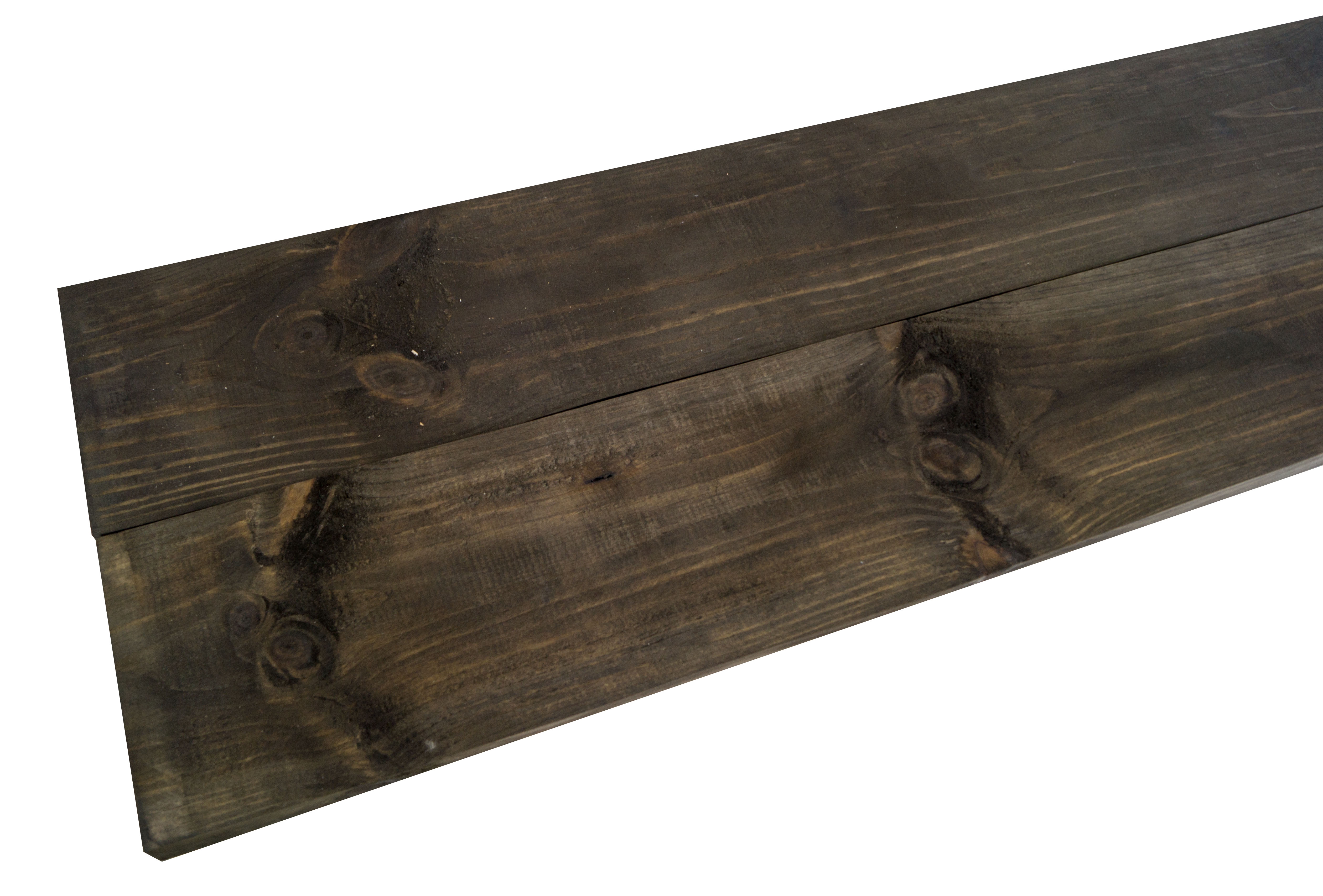 neue grosse Holzplanke schwarz lasiert 100cm x 14,5cm Holzstärke 3cm aus Nadelholz