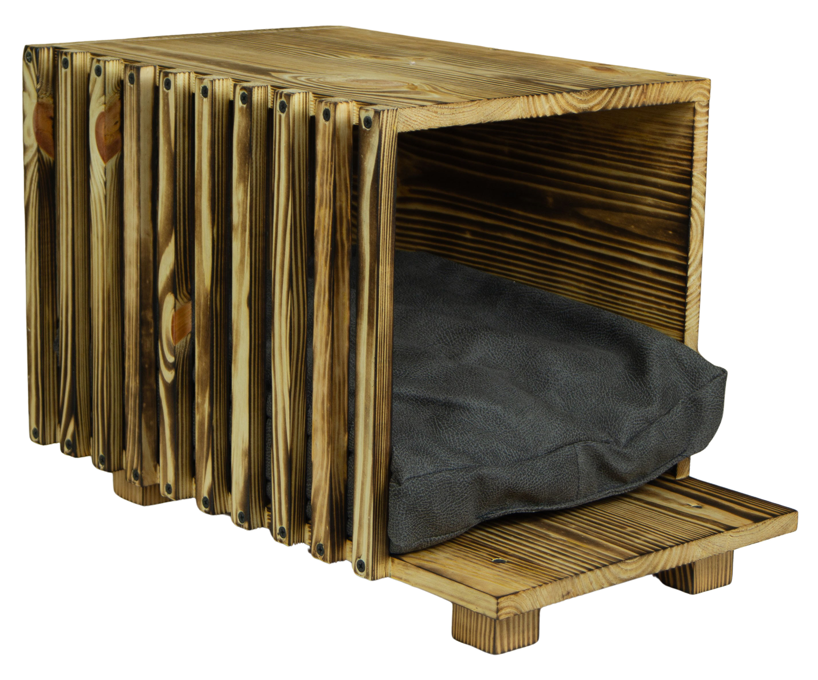 Hundebett Balu weißem shabby mit Kissen 90x57x45cm