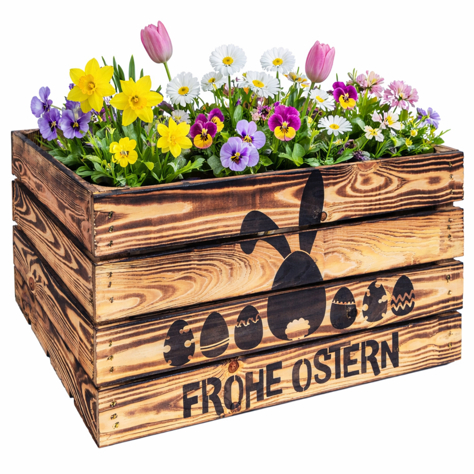 Geflammt Osterkiste (Hase und Eier)