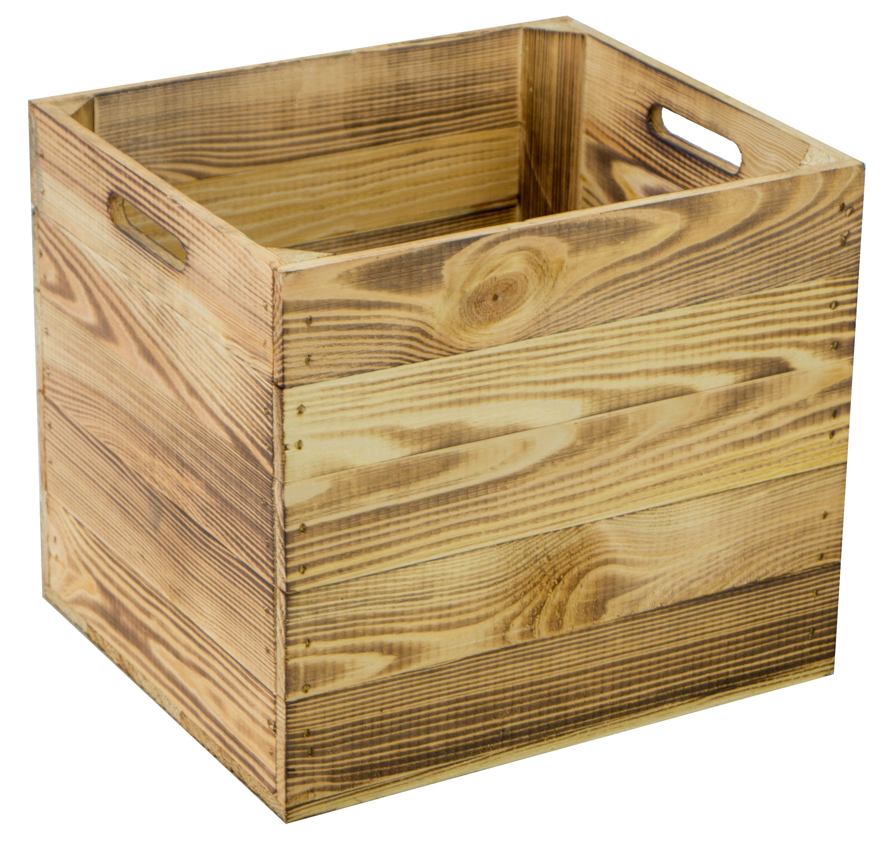 Boîte en bois flammé convenant aux étagères Kallax et Expedit