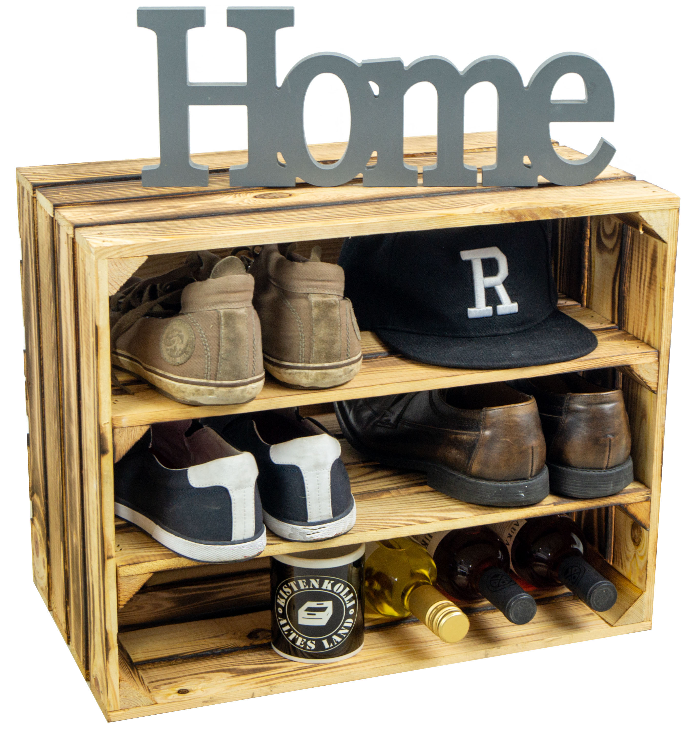 Regalkiste geflammt "Johanna" doppelt geflammt LÄNGS