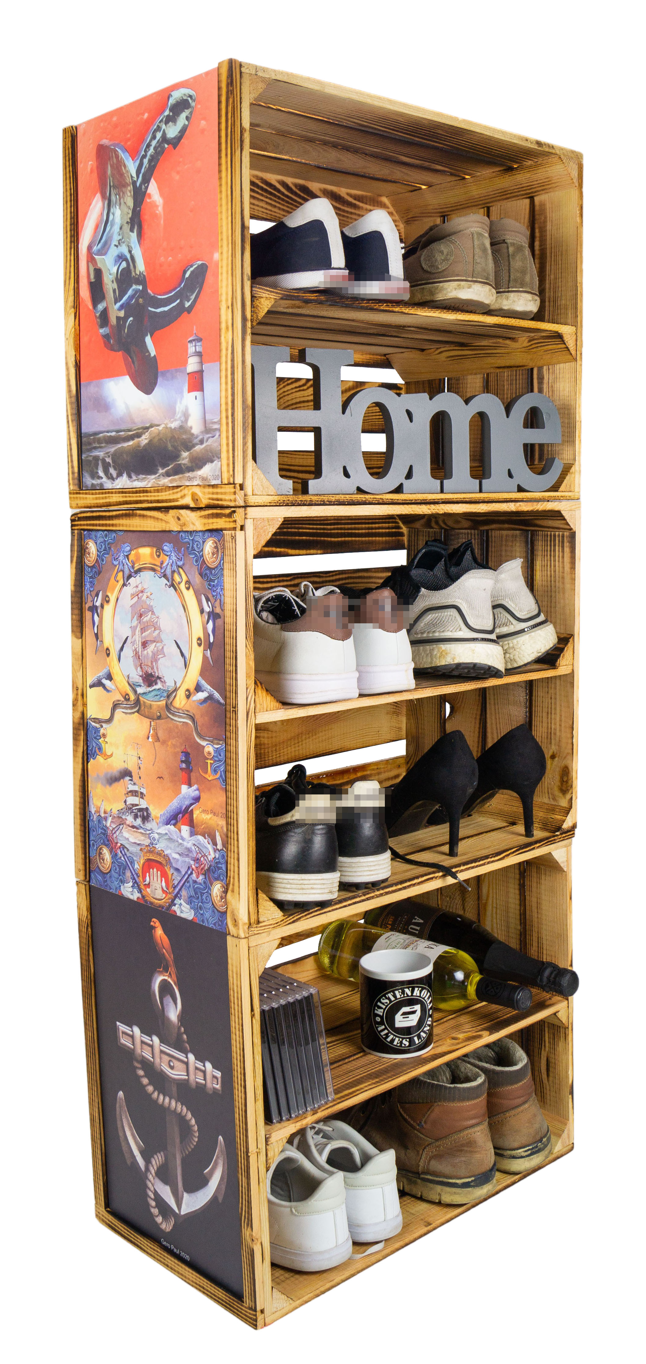 Étagère pour Caisses de Fruits Johanna Flammé Longueurs Plus Anchor Oiseau Schuh