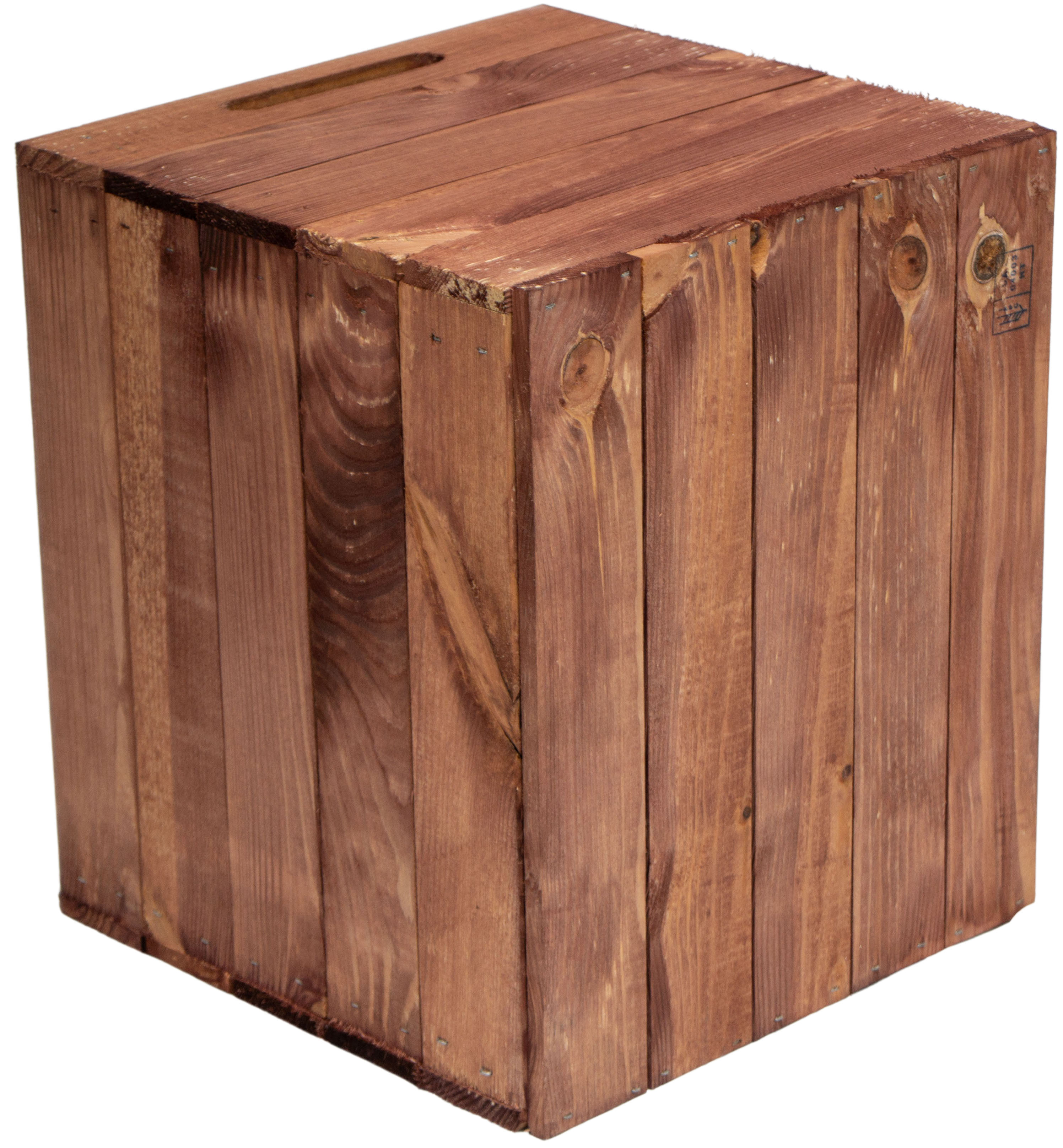 Boîte en bois Vintage Ochre convenant aux étagères Kallax et Expedit