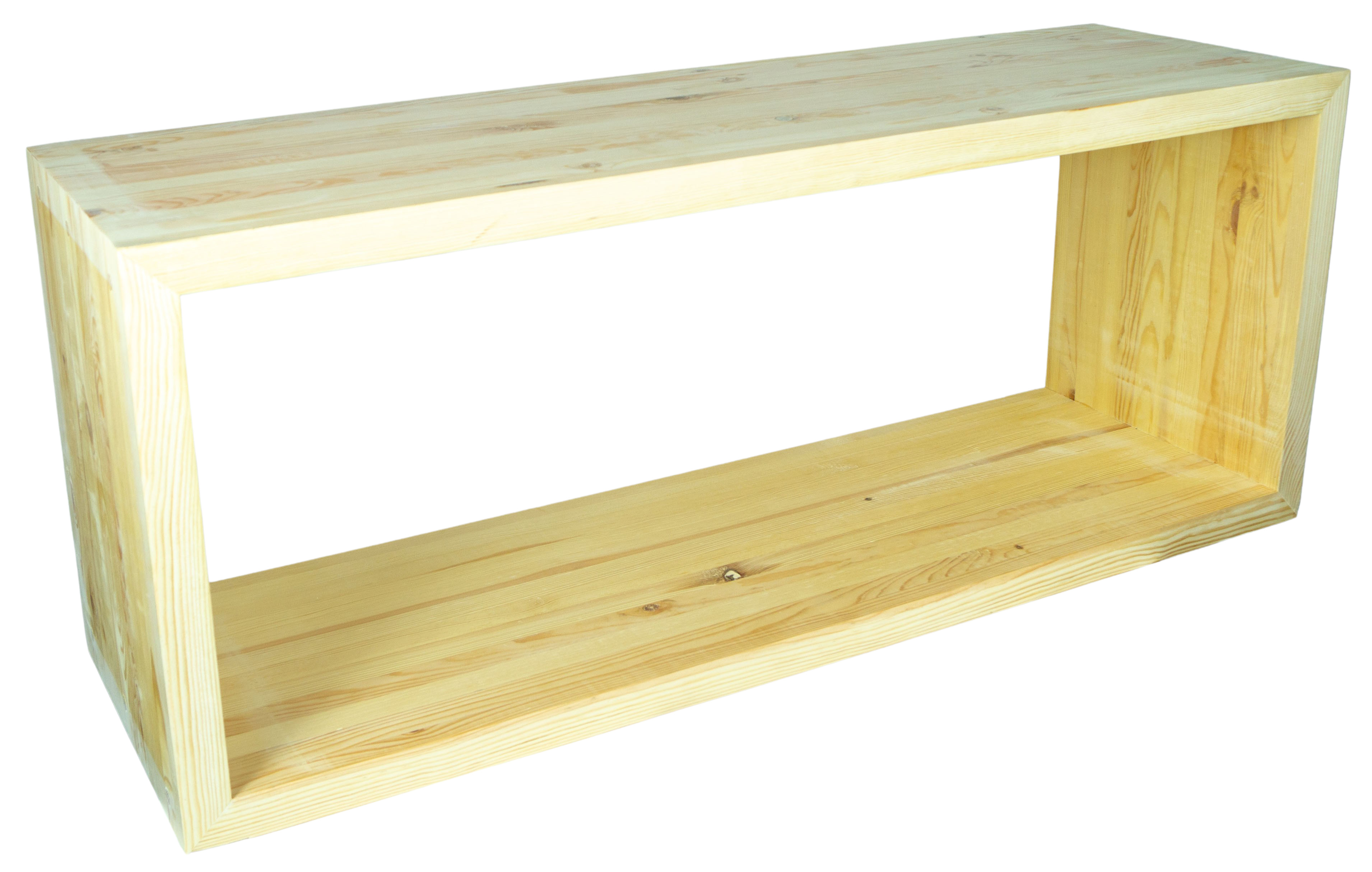 Lowboard in natur 100x40x30cm aus Massivholz Vintage-Tisch rustikal