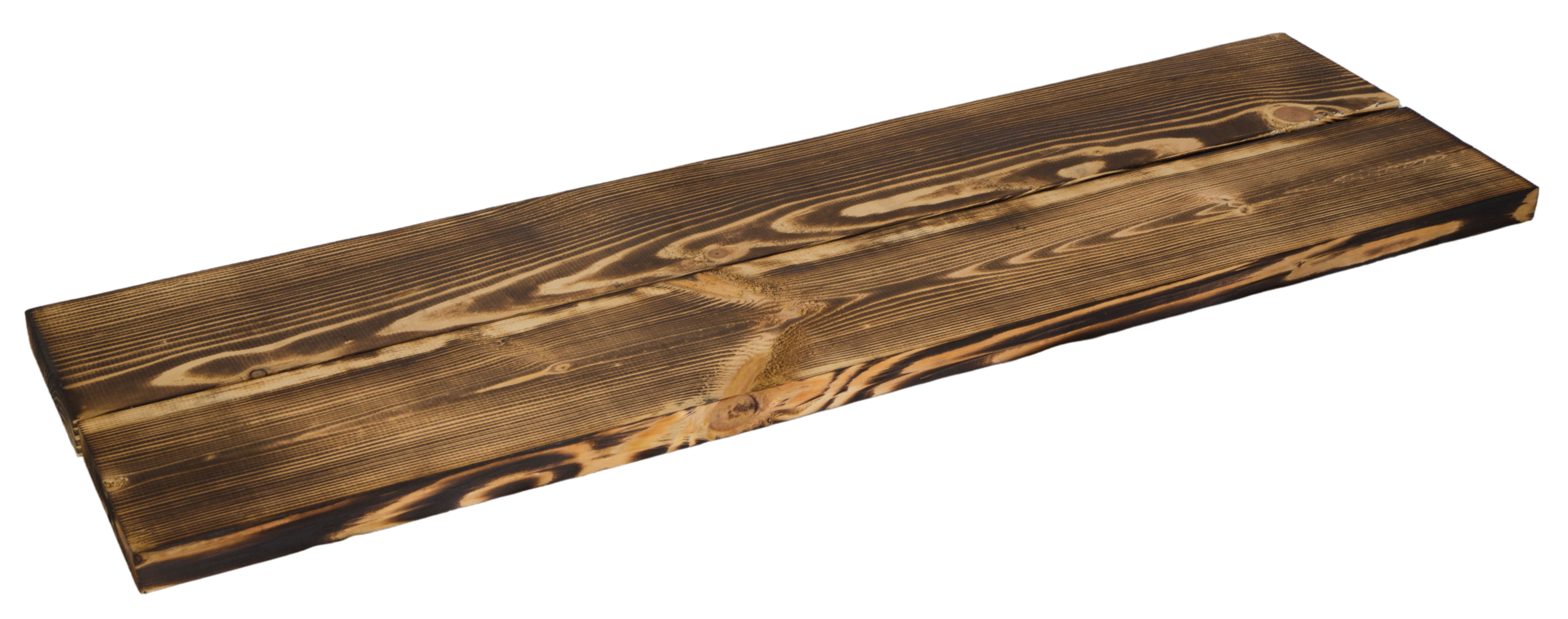 Grand Planche de Bois Flambé 100cmx14, 5cm Holzstärke 3cm En Bois de Résineux