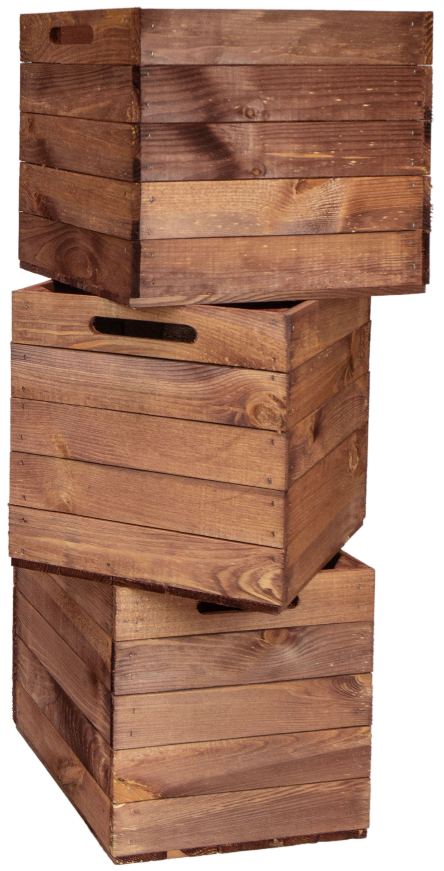Boîte en bois Vintage Ochre convenant aux étagères Kallax et Expedit