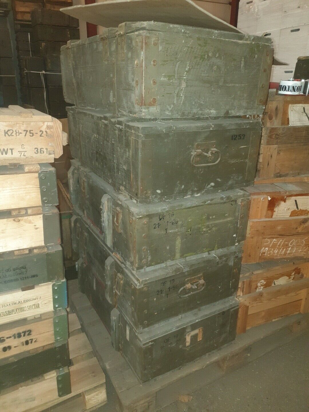Boîte de munitions ad81 ! ! b ware ! !! Boîte de rangement boîte militaire boîte à munitions