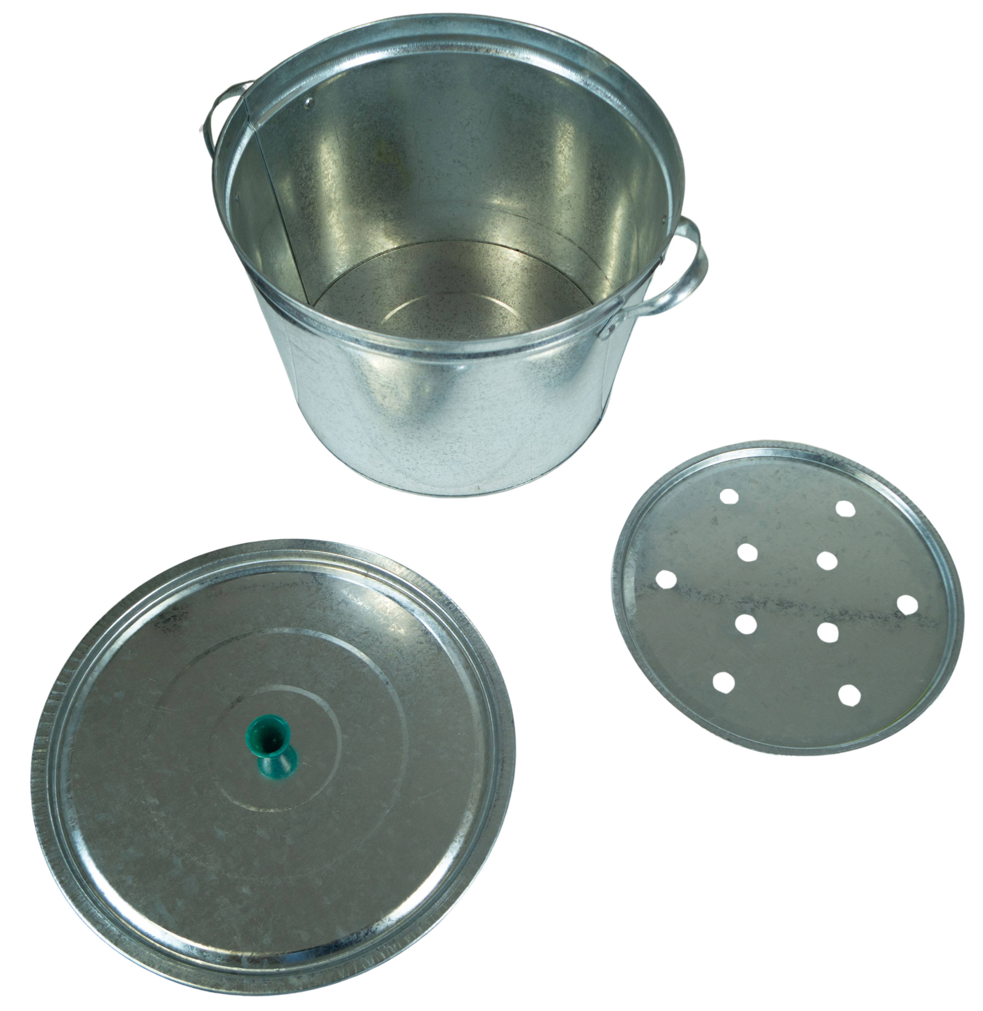 Zinkeimer silbergrau 25L Tank