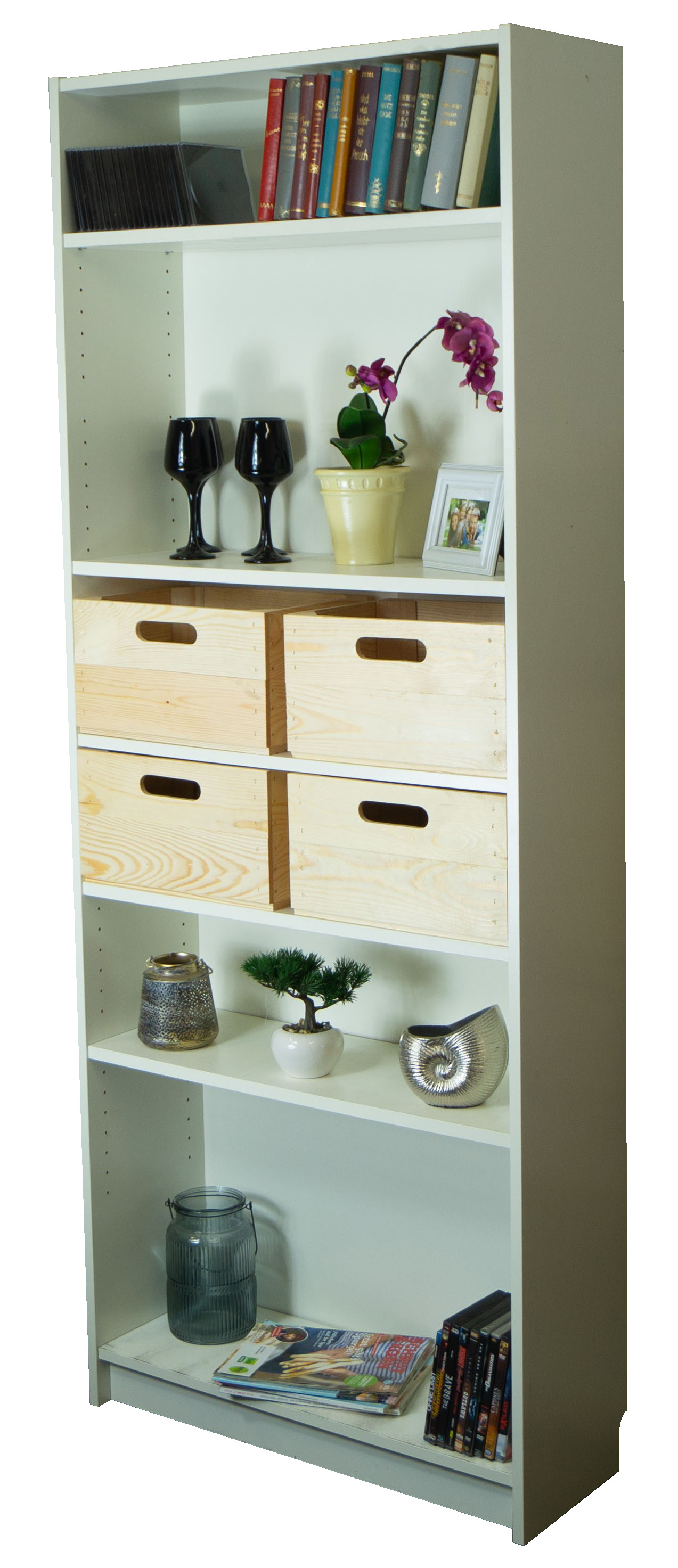 Boîte en bois noir émaillé convenant aux étagères Kallax et Expedit Insert pour étagère