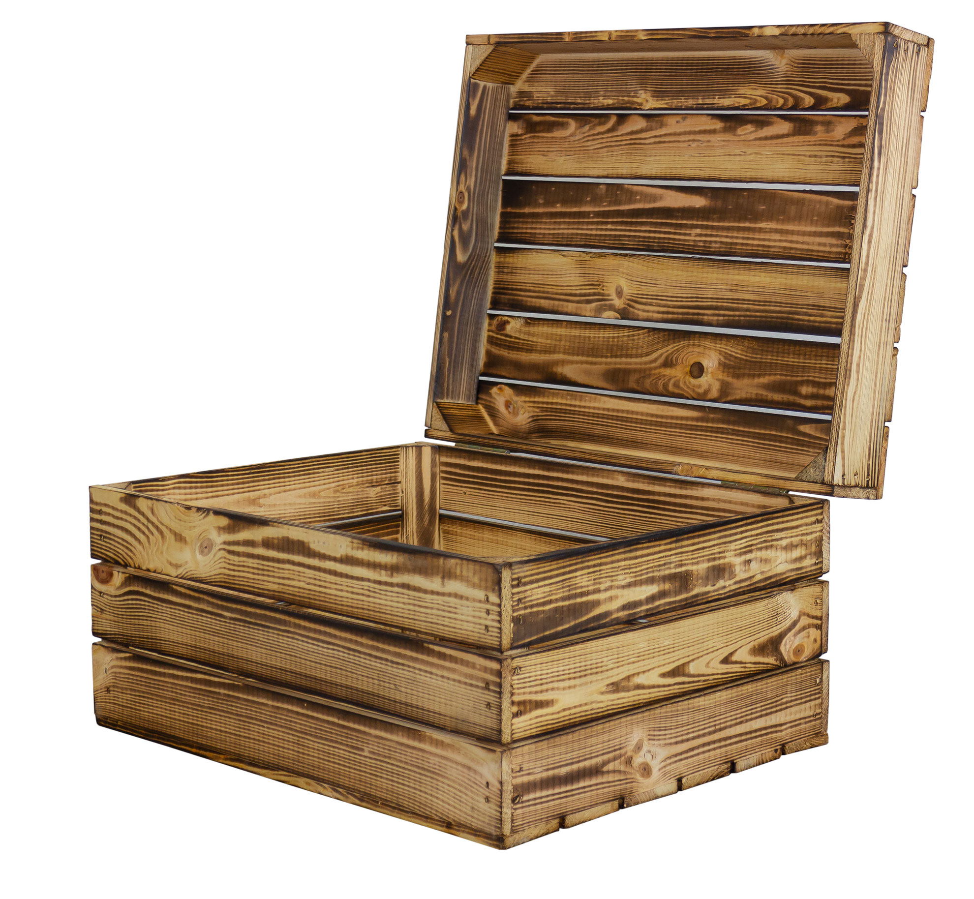 Holztruhe Assos geflammt in verschiedenen Grössen