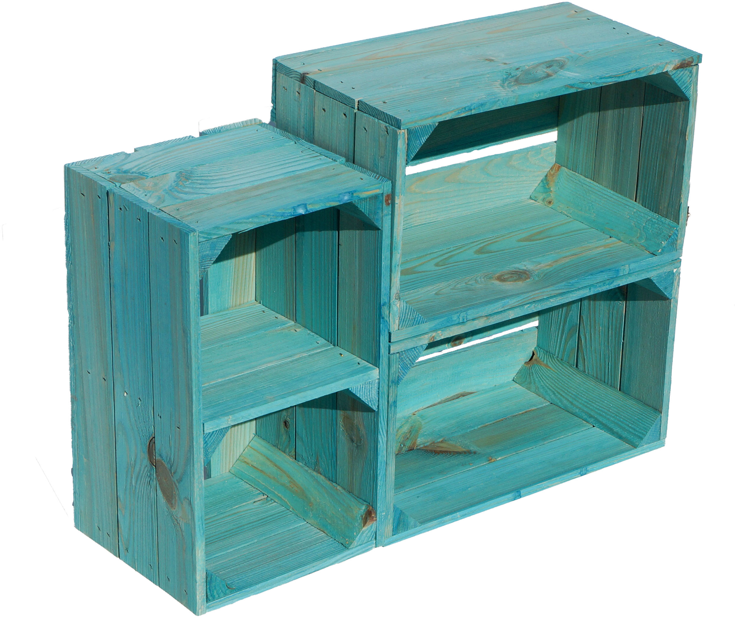 Etagère "Hilde" turquoise avec plateau intermédiaire