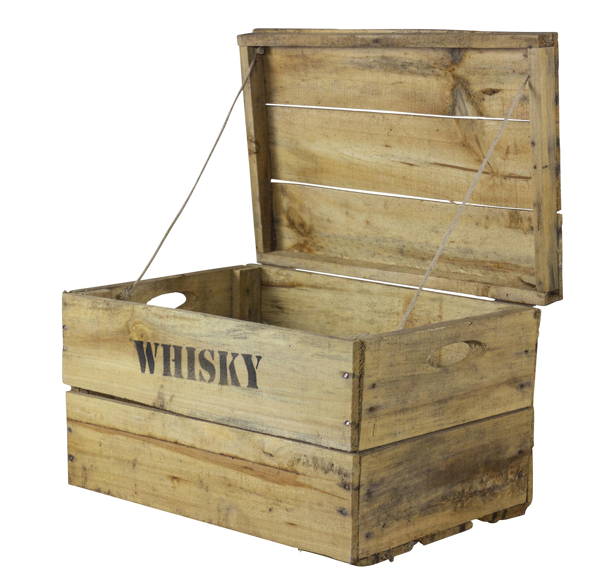 alte Holztruhe Whisky mt Deckel in verschiedenen Grössen xl