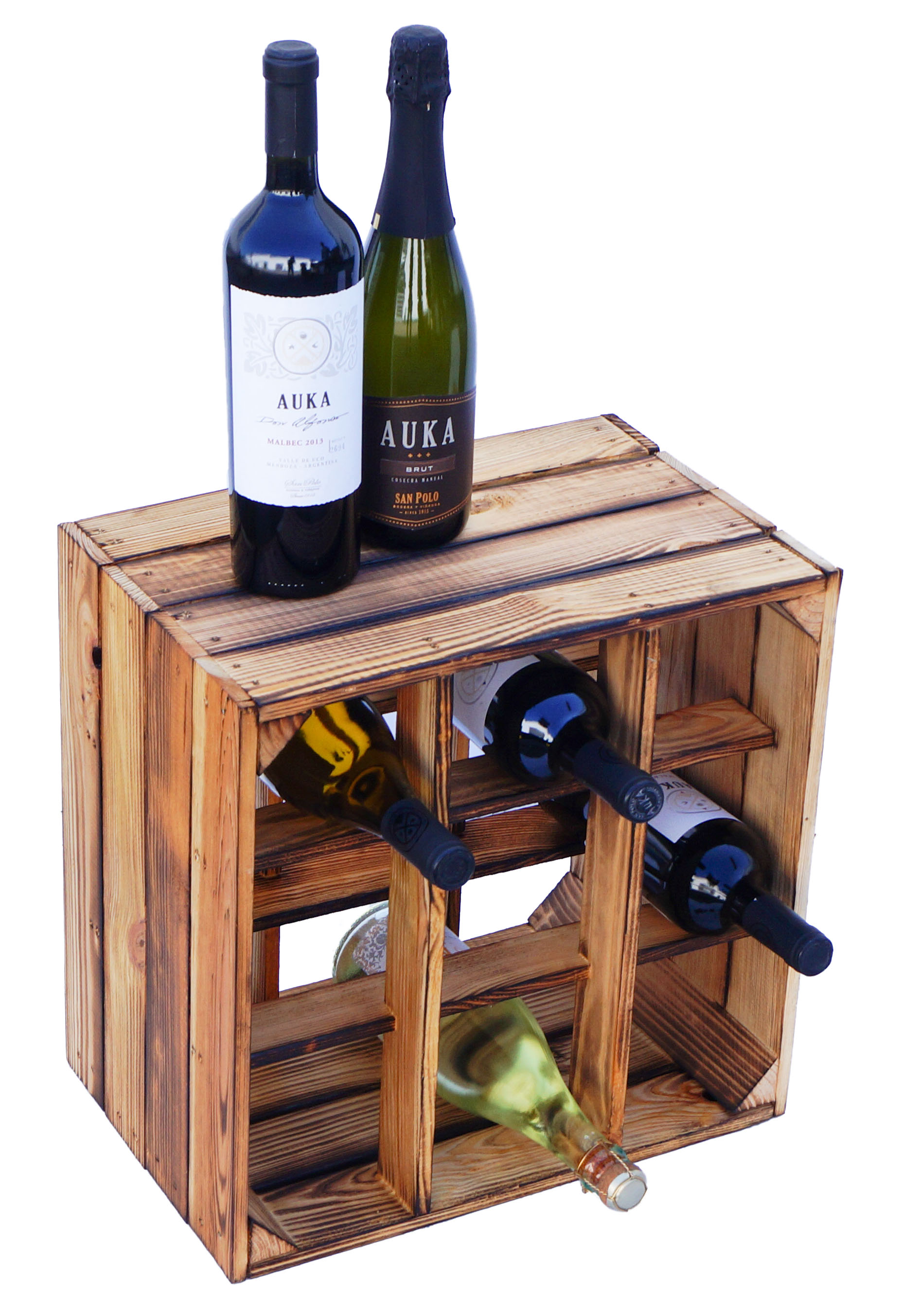 Casier à vin 9er flammé (aussi pour grandes bouteilles)