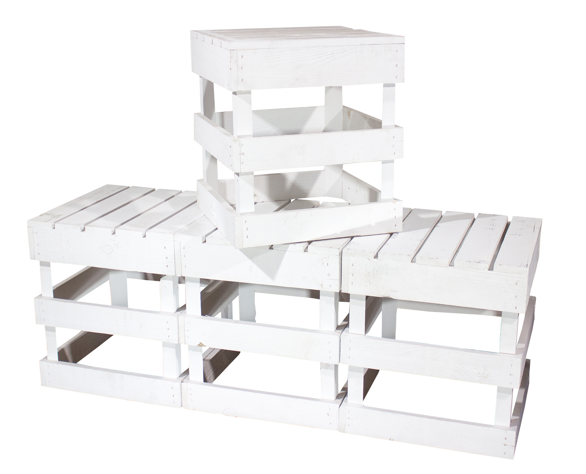 Tabouret blanc Tabouret de rangement Tabouret d'appoint Chaise à l'aspect de caisse en bois