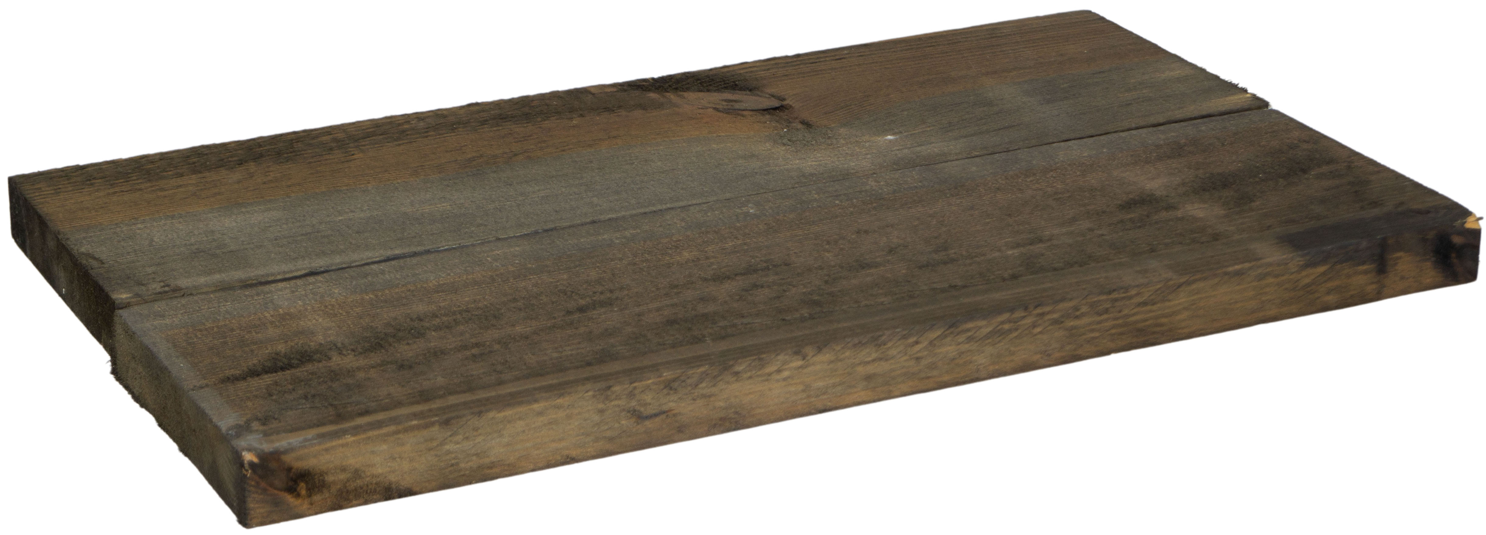Holzplanke schwarz lasiert 50cm x 14,5cm Holzstärke 3cm aus Nadelholz
