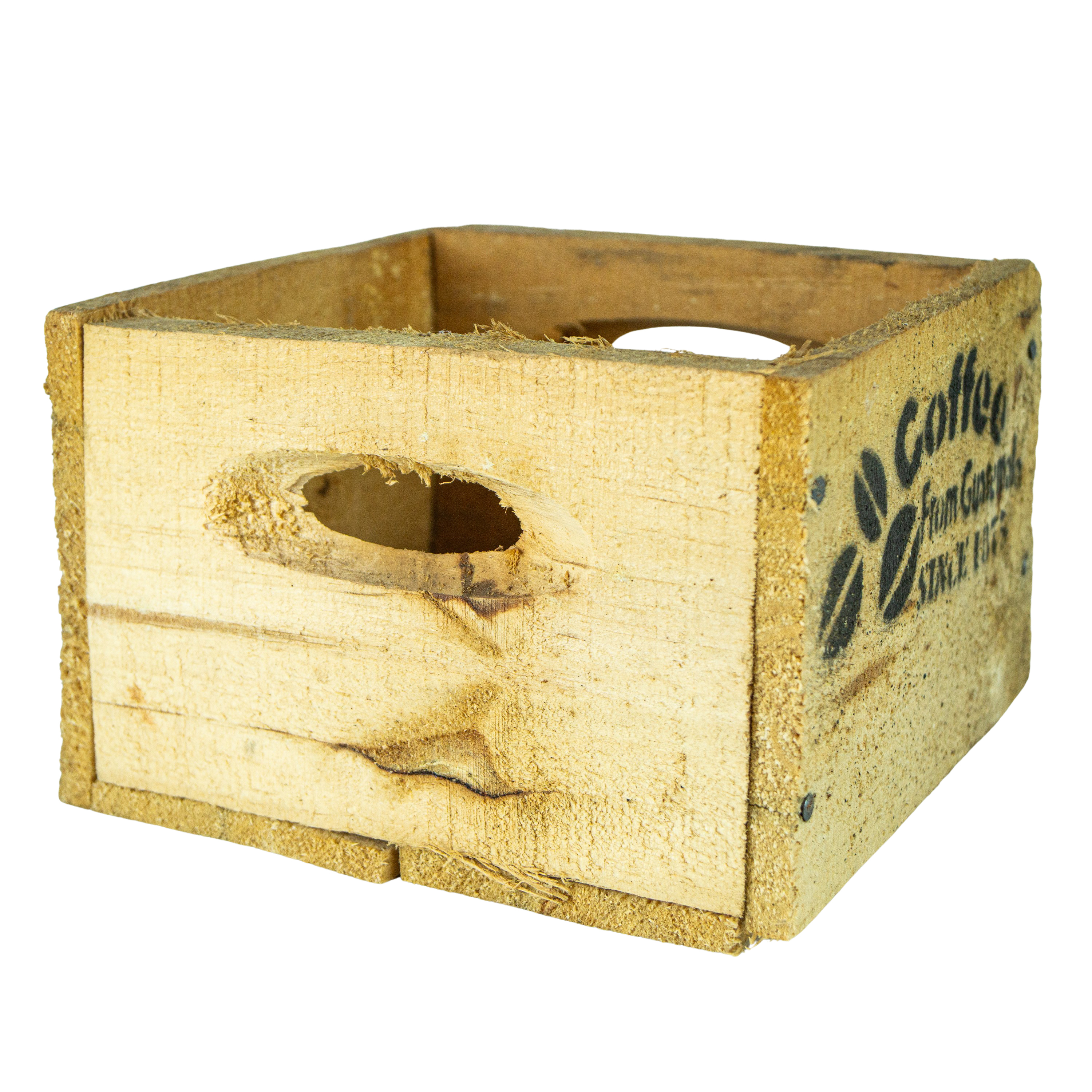 alte Holzkiste Number in verschiedenen Grössen Coffee 14x15x 9,5cm