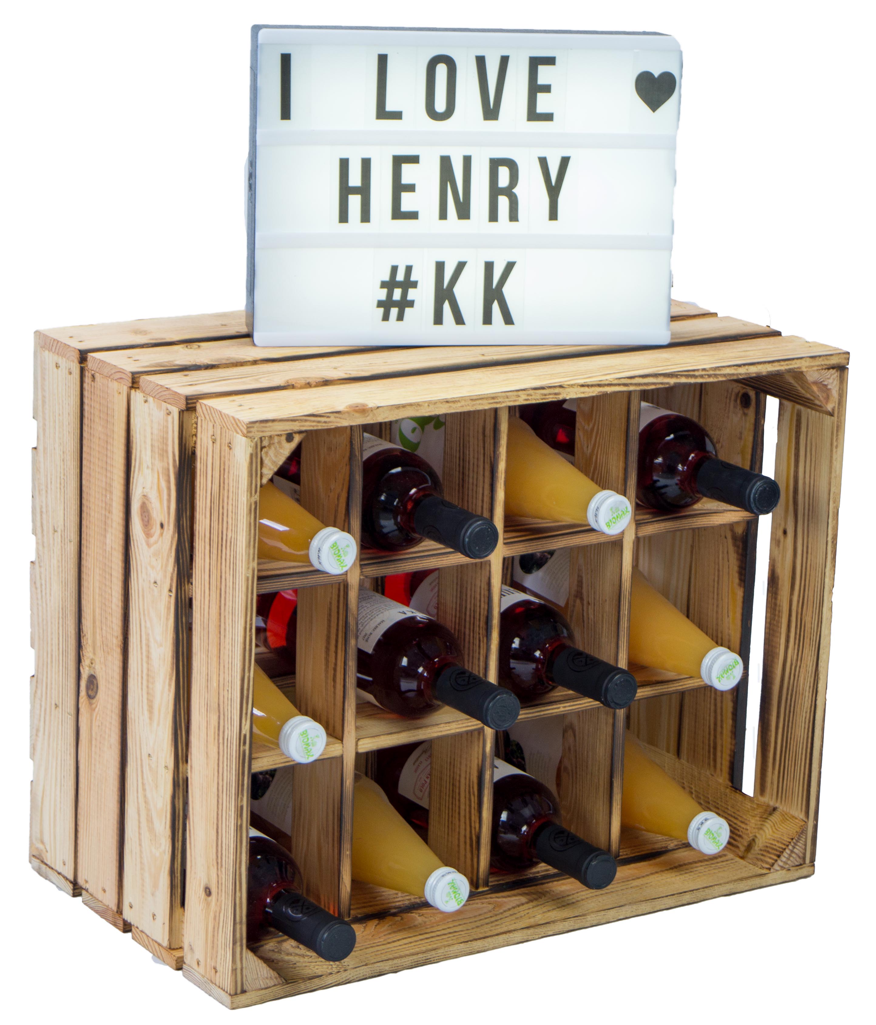 Flaschenregal Henry  12er geflammt