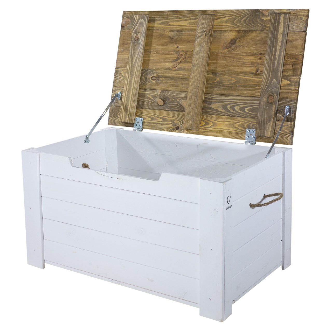 Holztruhe Pascale mit Deckel Aufdruck "Champagne"
