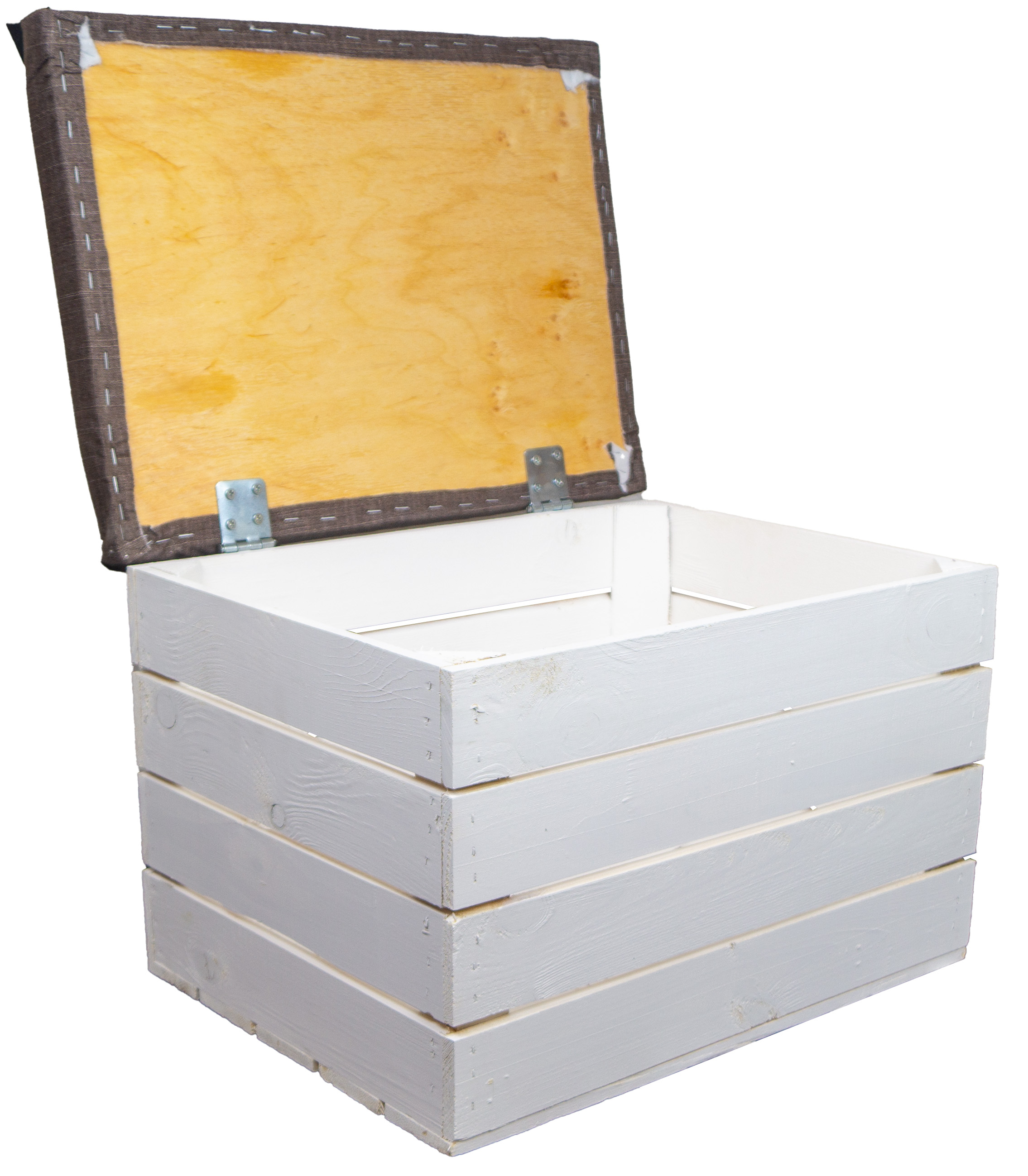 Sitztruhe Mira mit Stauraum in weiß Maße 34x35x48