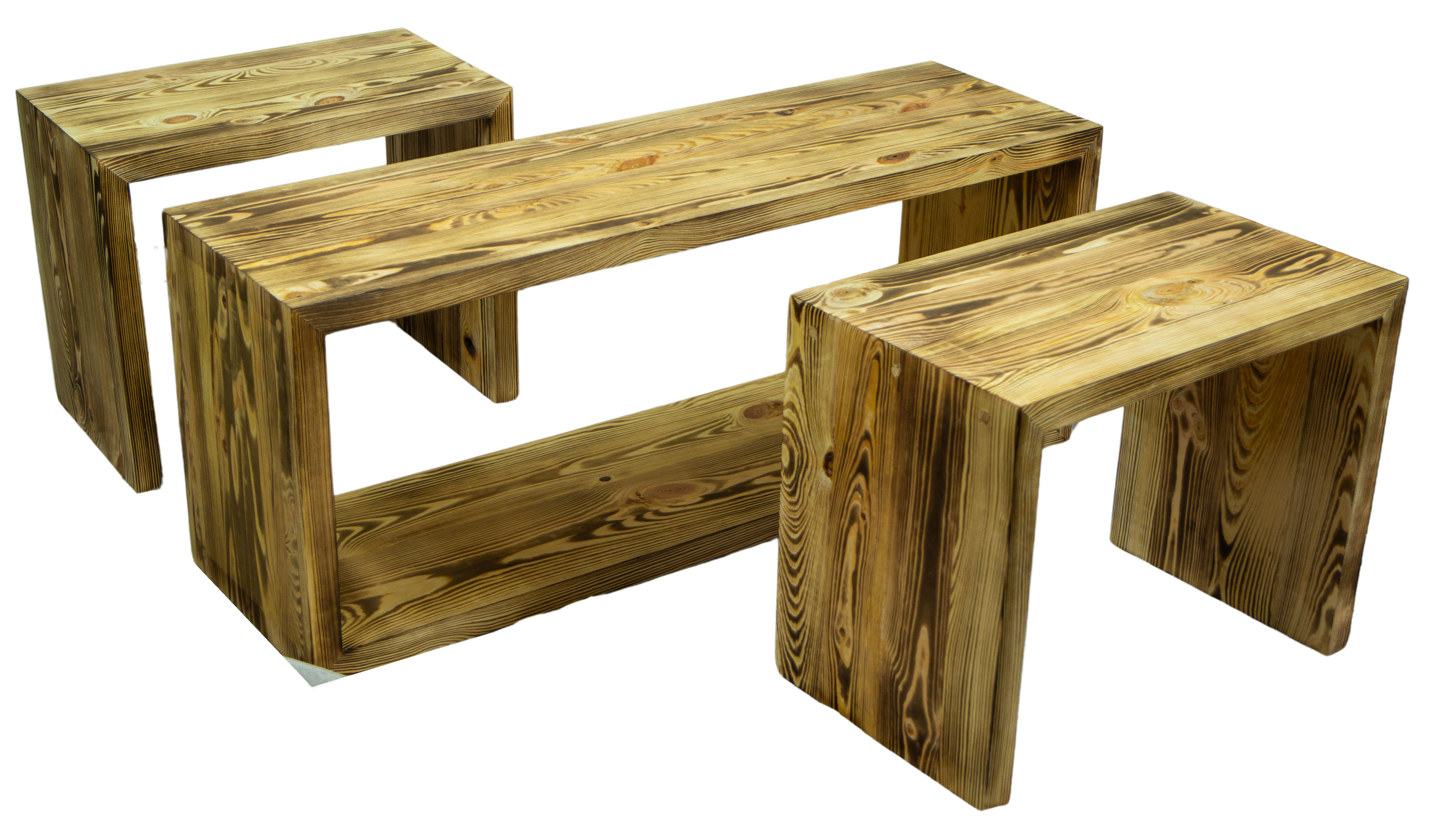 Beistelltisch 50x40x30cm Sitzhocker in geflammt