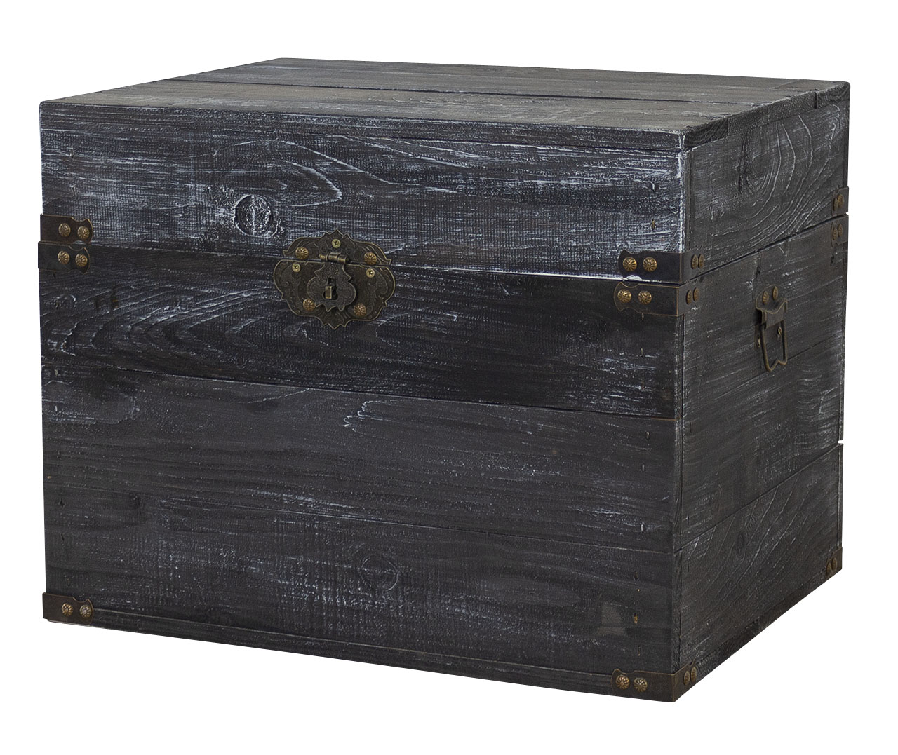 Holztruhe Elsa schwarz shabby