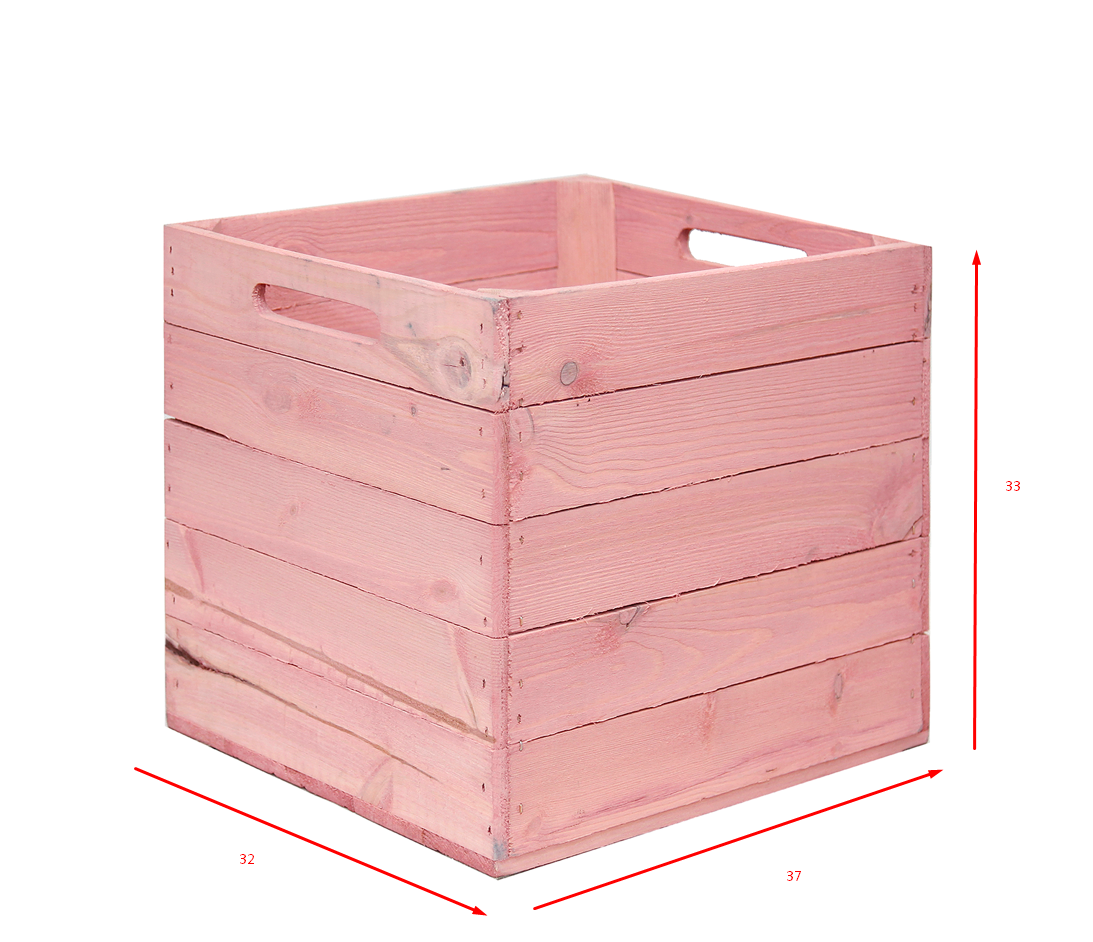 Holzkiste Rosa  passend für Kallax und Expeditregale