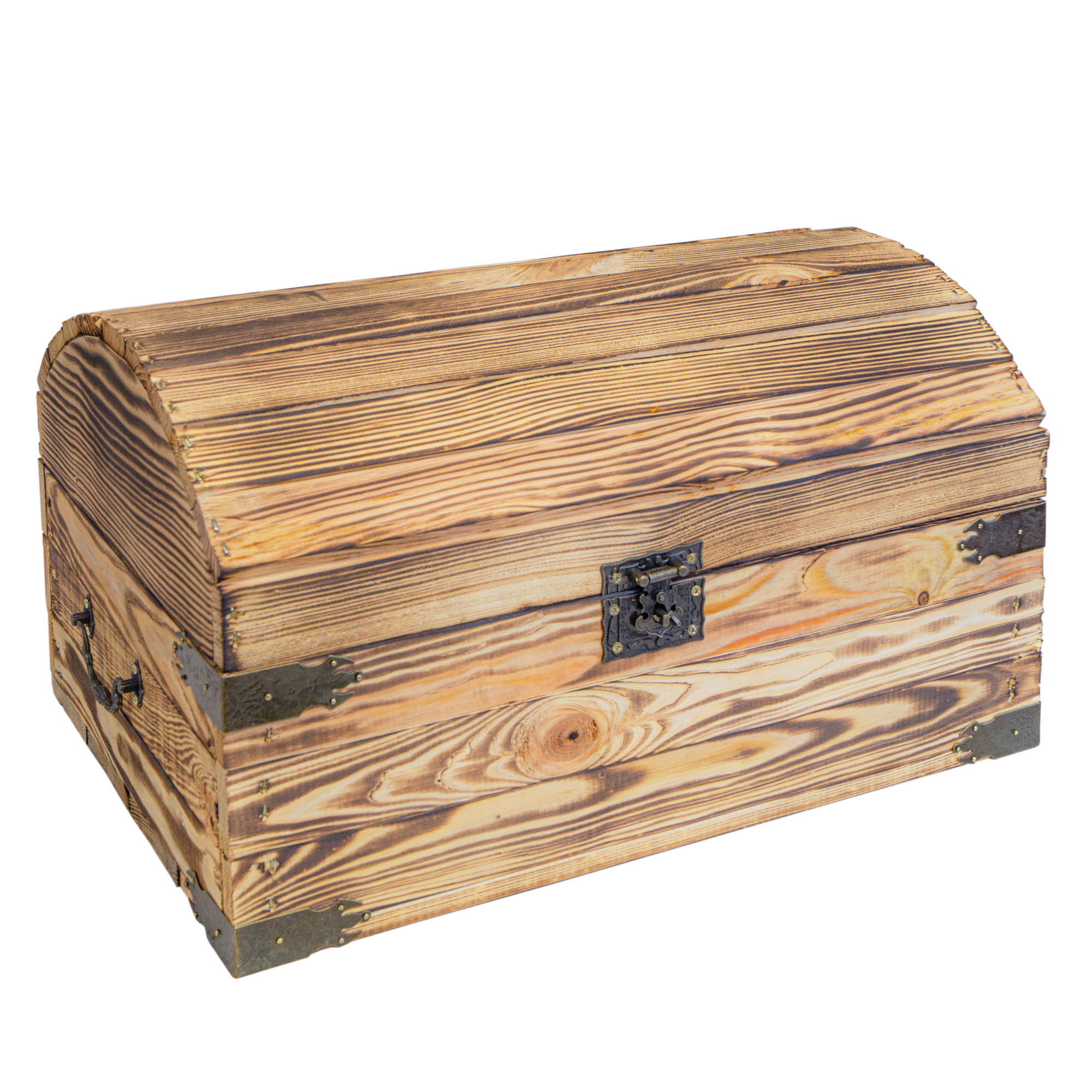 Holztruhe Piet geflammt 41×26×24 cm – rustikaler Stauraum mit Charakter