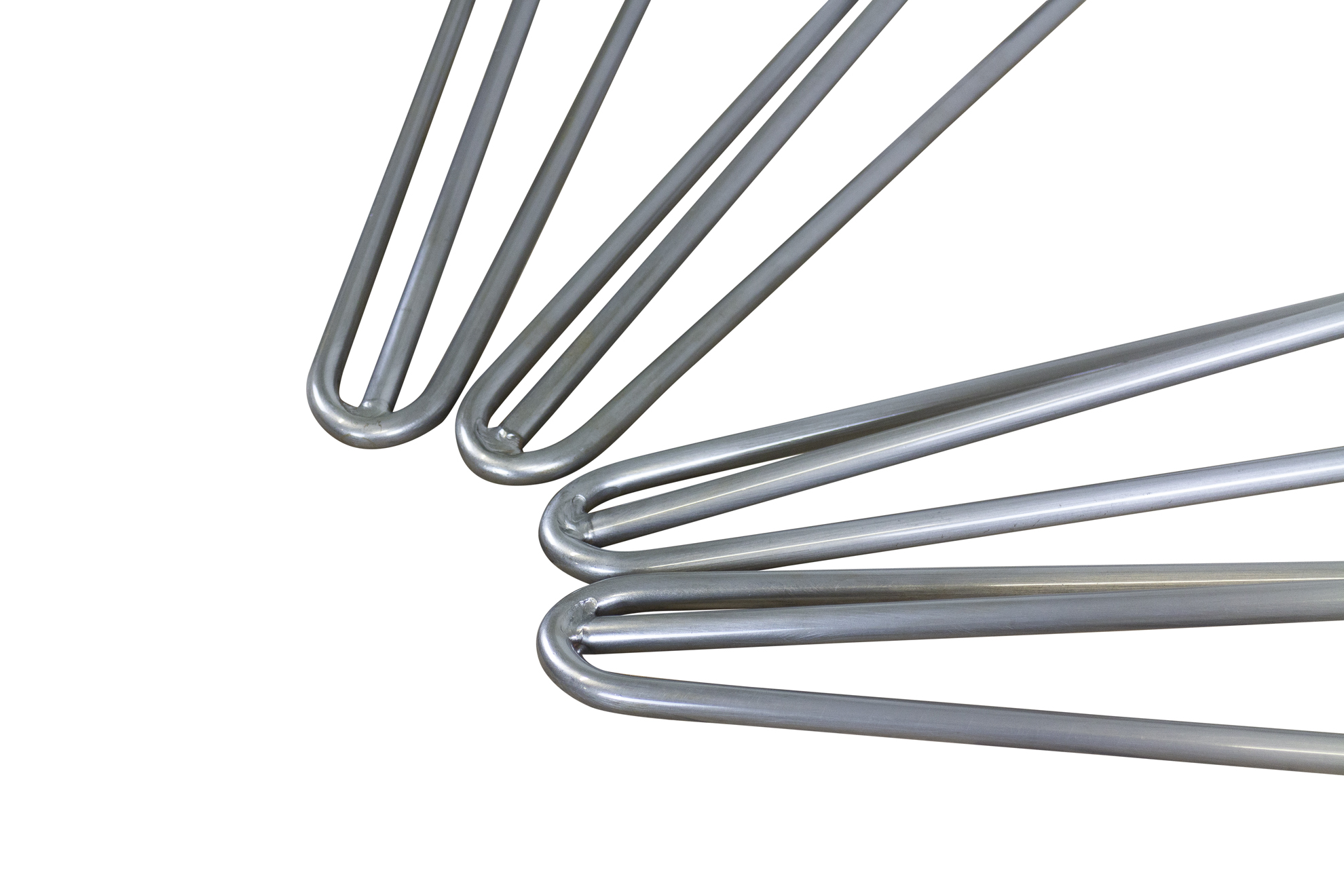 Hairpin Legs Pieds de table 2 barres/36cm "gris" 4pcs