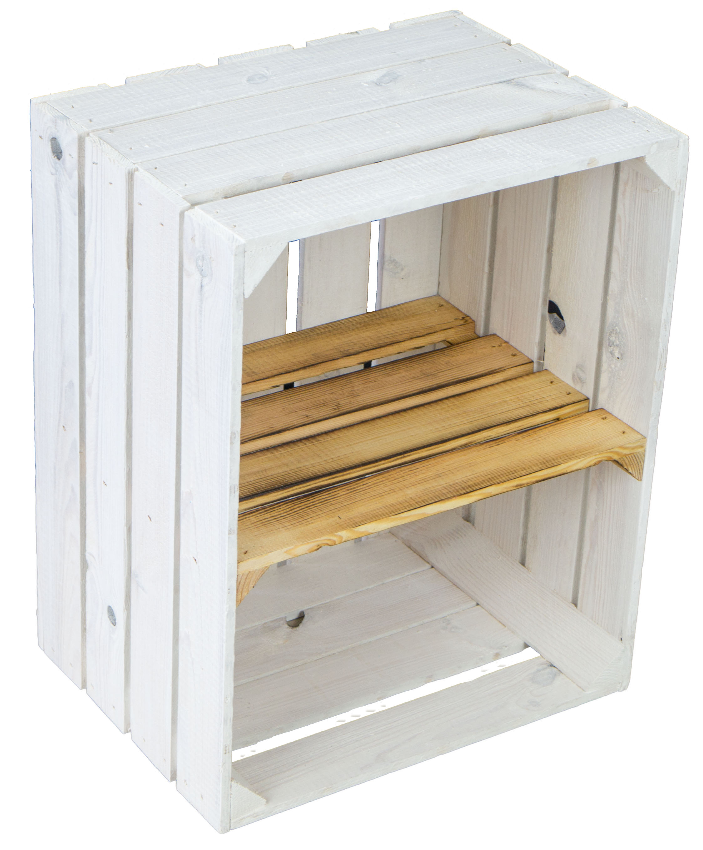 set de 4 boîtes de fruits "Johanna"  mélange blanc glacé avec croix flammée