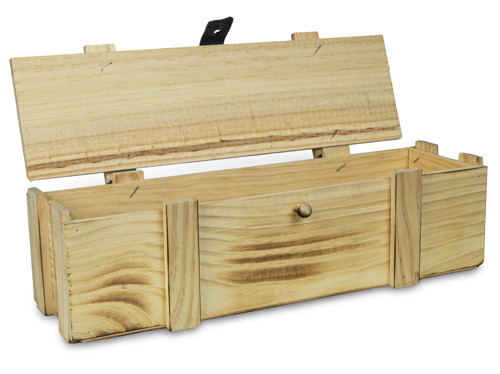 Boîtes à vin 1er flammé incl. laine de bois