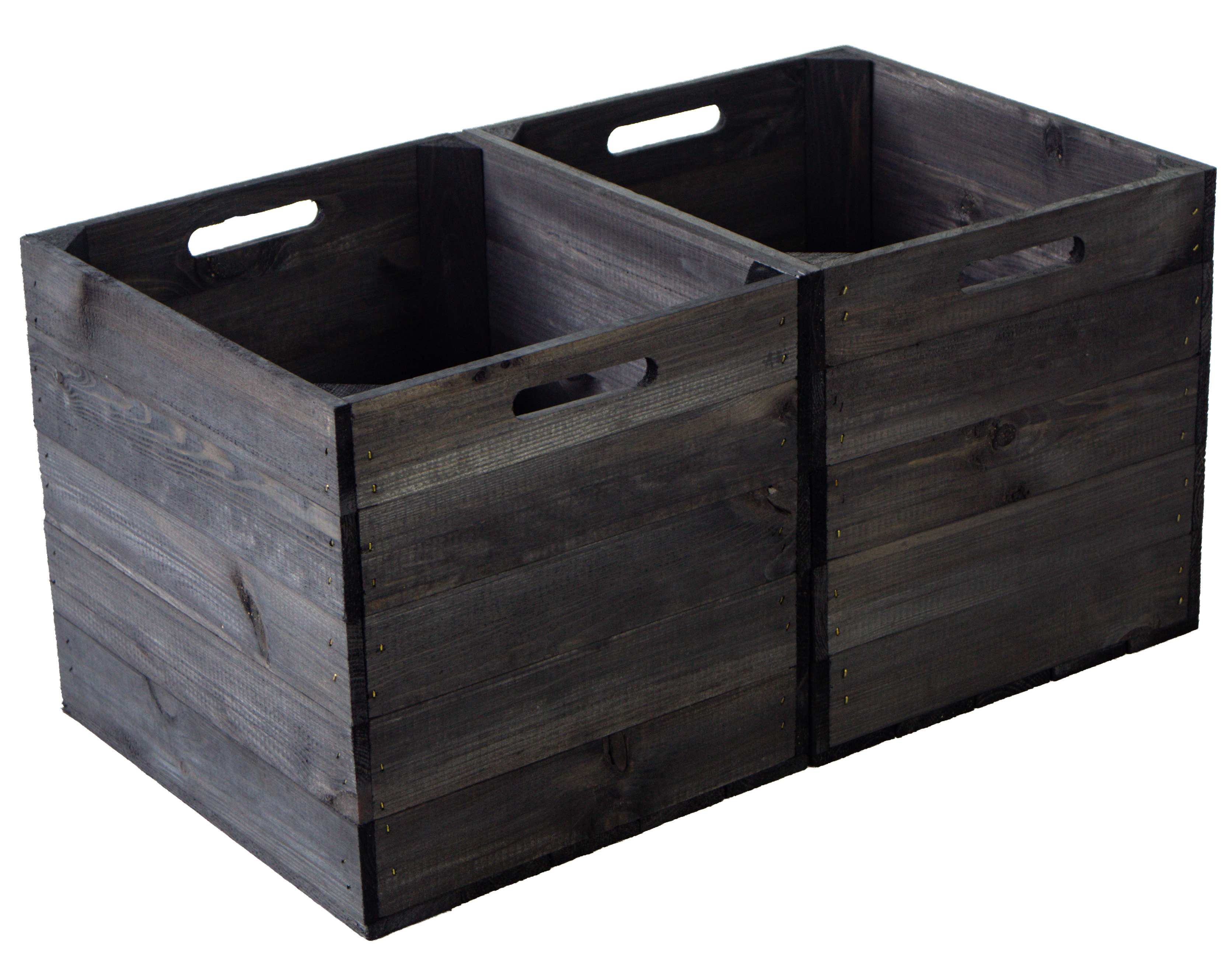 Boîte en bois noir émaillé convenant aux étagères Kallax et Expedit Insert pour étagère