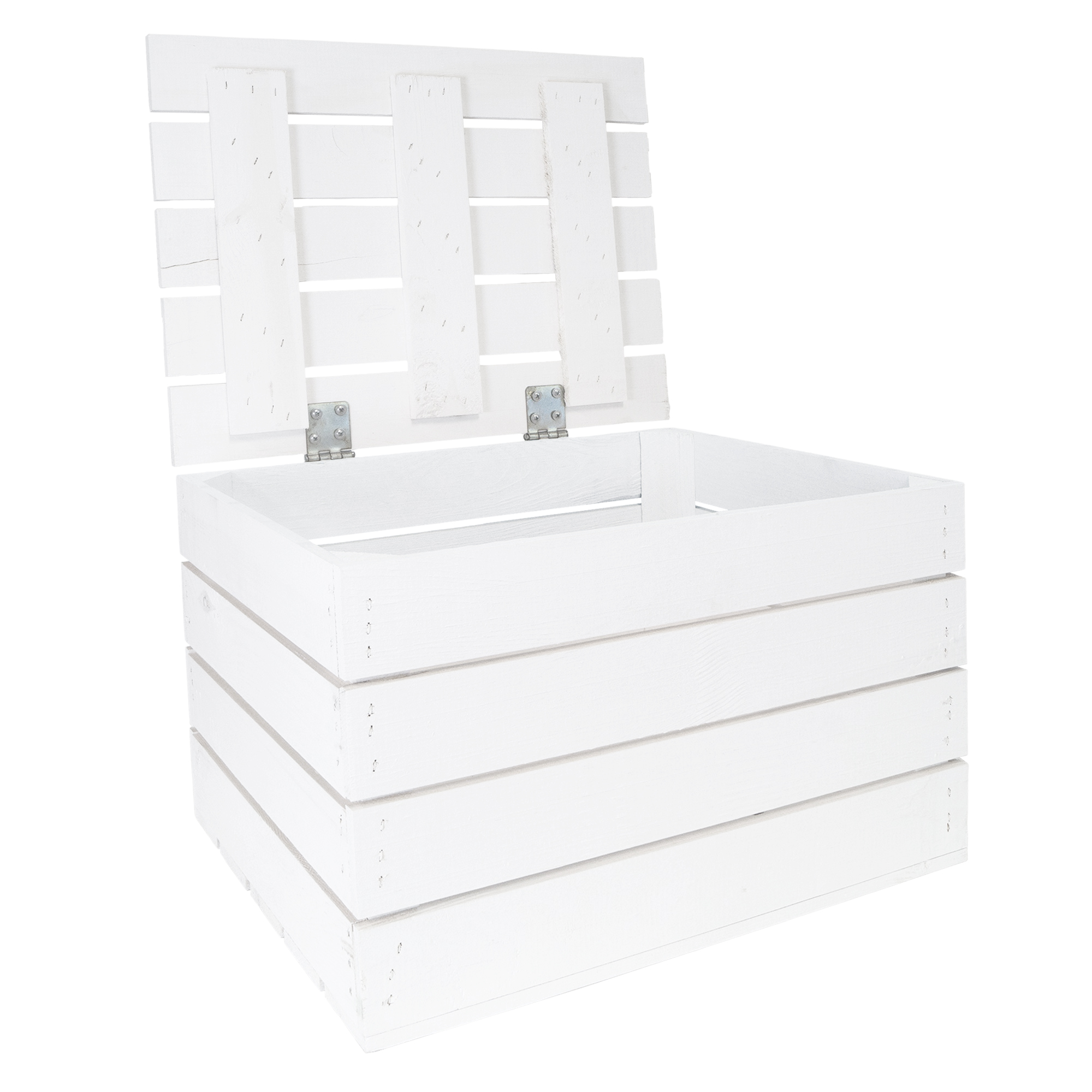 Coffre en Bois Blanc avec Couvercle Caisse de Fruits Trésor Paix Capuchon /