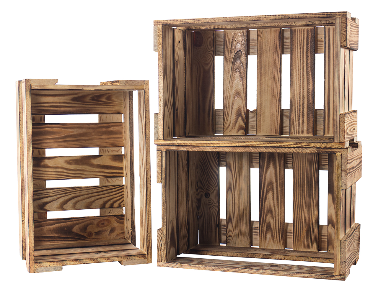 Neue Weinkisten flambiert ca 46x30,5x24cm Obstkiste Holzkiste Regalkiste Weinlagerung Weinregal