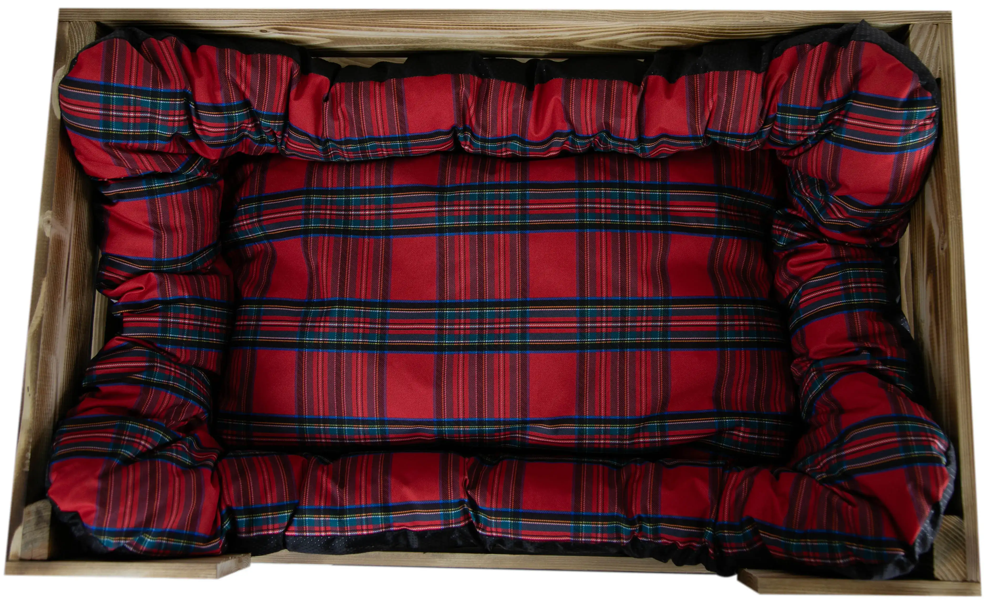Hundebett Rocky geflammt mit Kissen 80x50x21cm