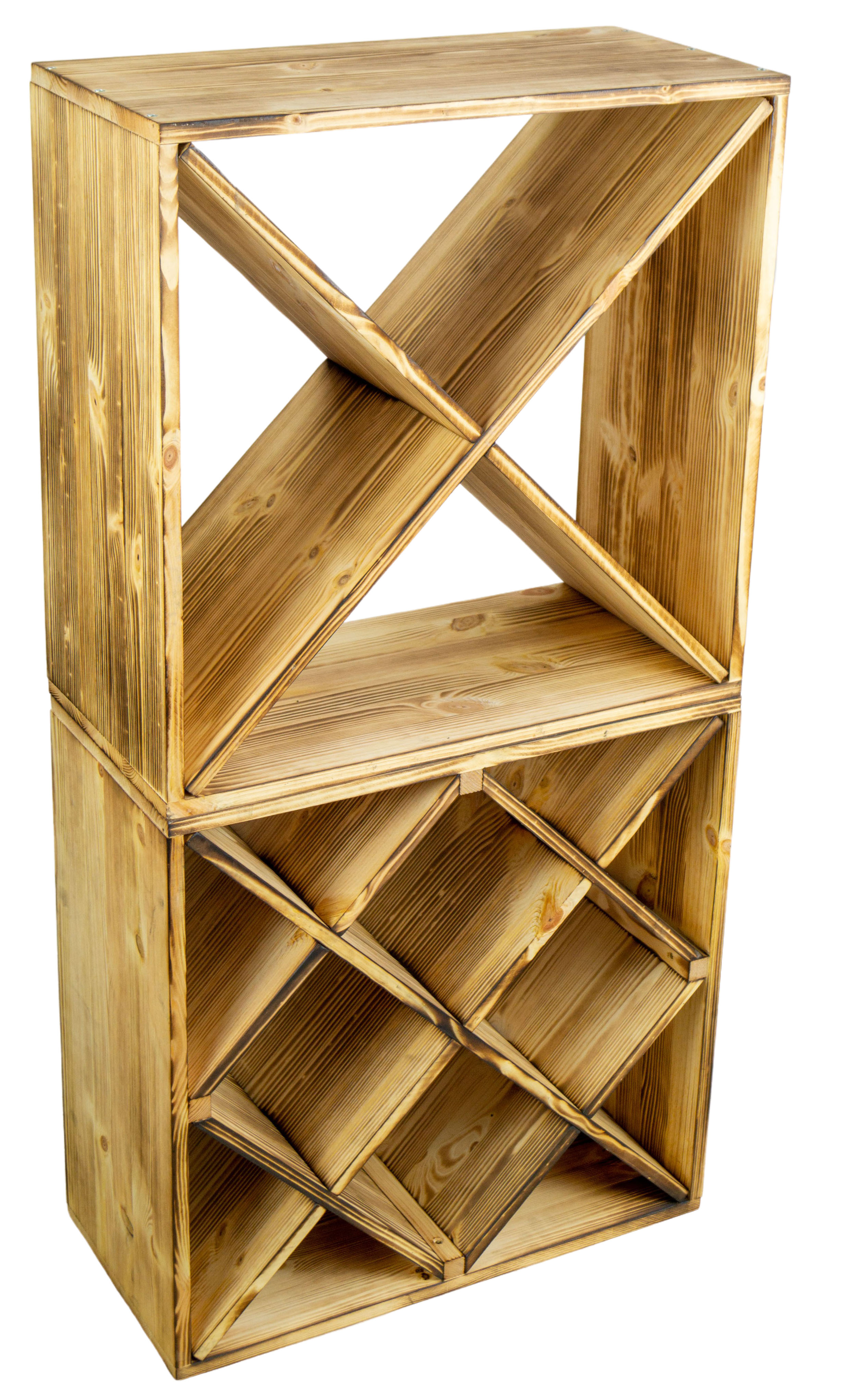 Kopie von grosses Weinregal geflammt 52 x 52 "25er"
