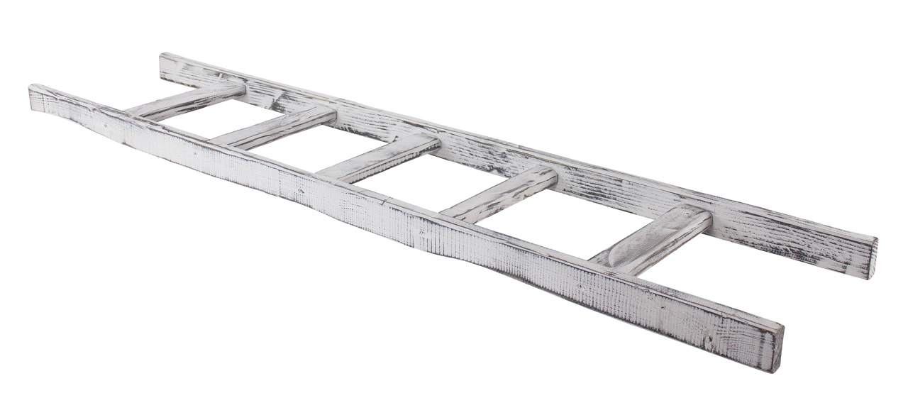 Holzleiter Altländer Art 165cm Neu Shabby weiss