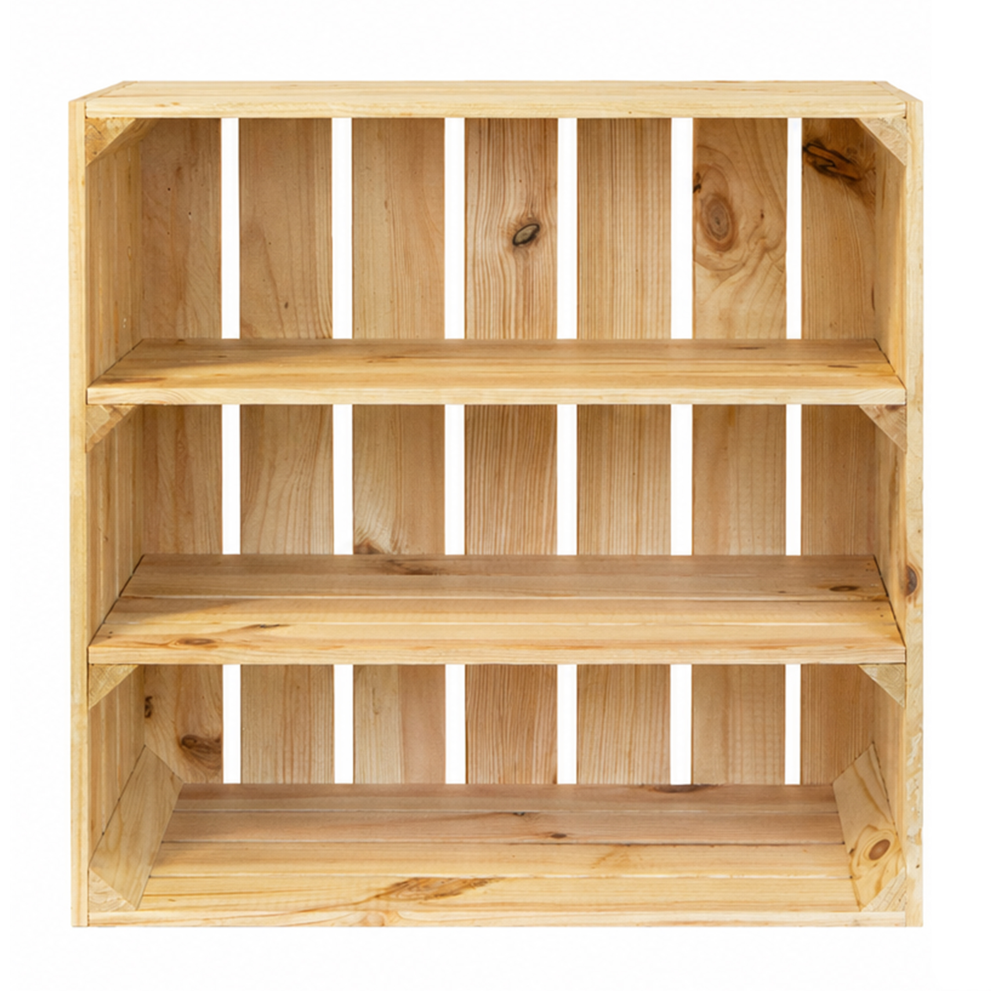 Holzkiste Regal Tamme 55x55x30 cm – Massivholz Kistenregal für stilvolle Aufbewahrung