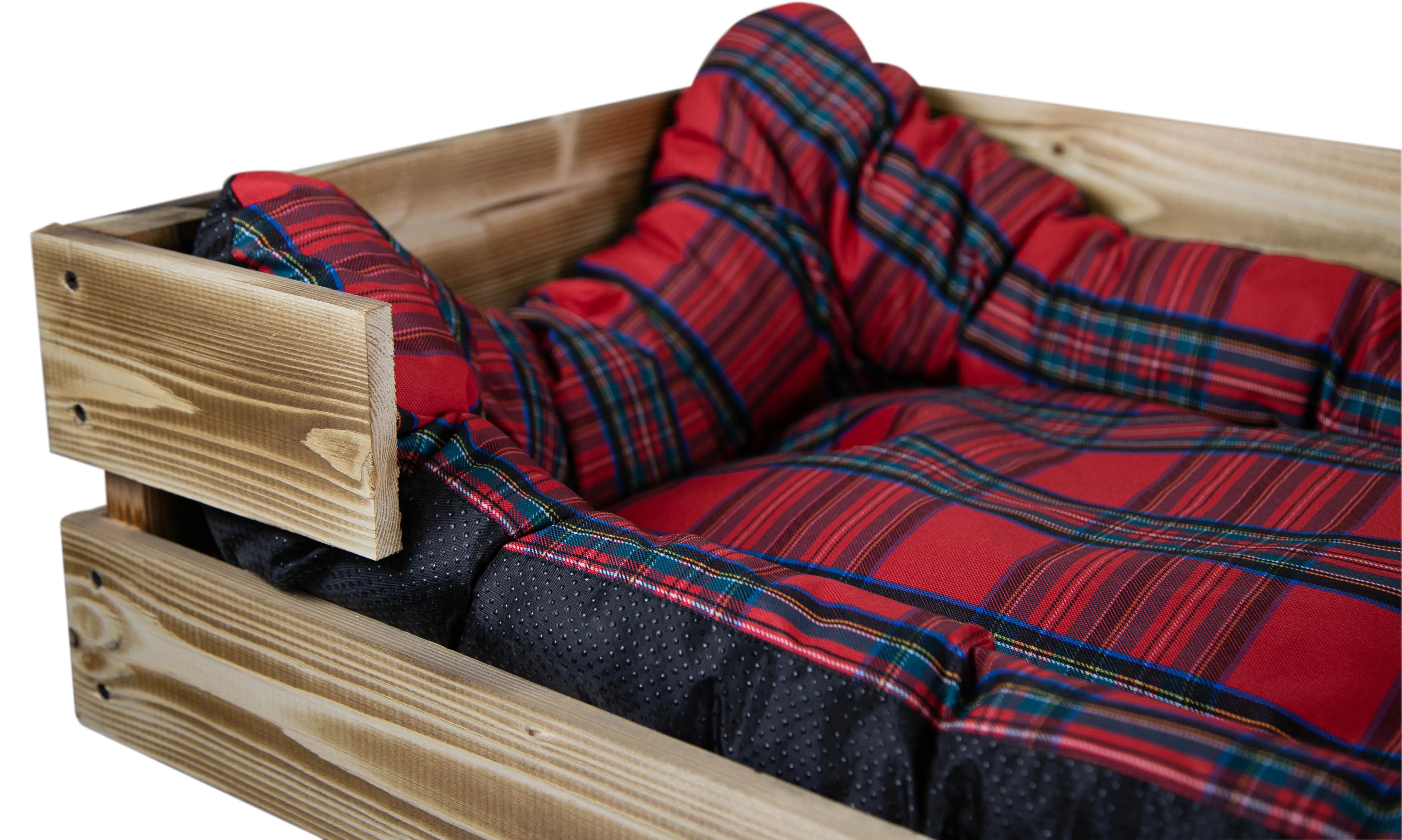 Hundebett Rocky geflammt mit Kissen 80x50x21cm