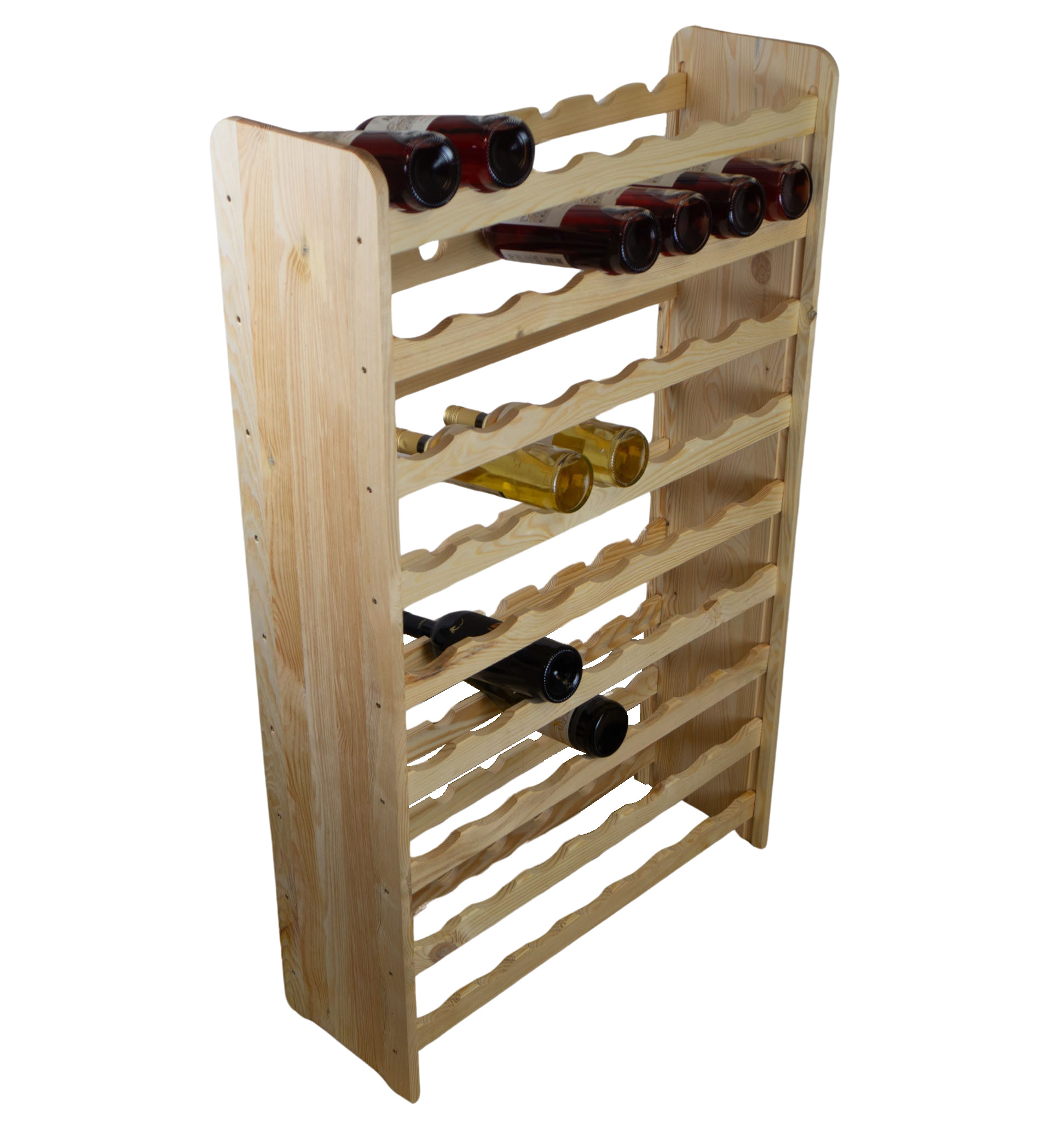 Großes Weinregal Aufbaubar in Natur